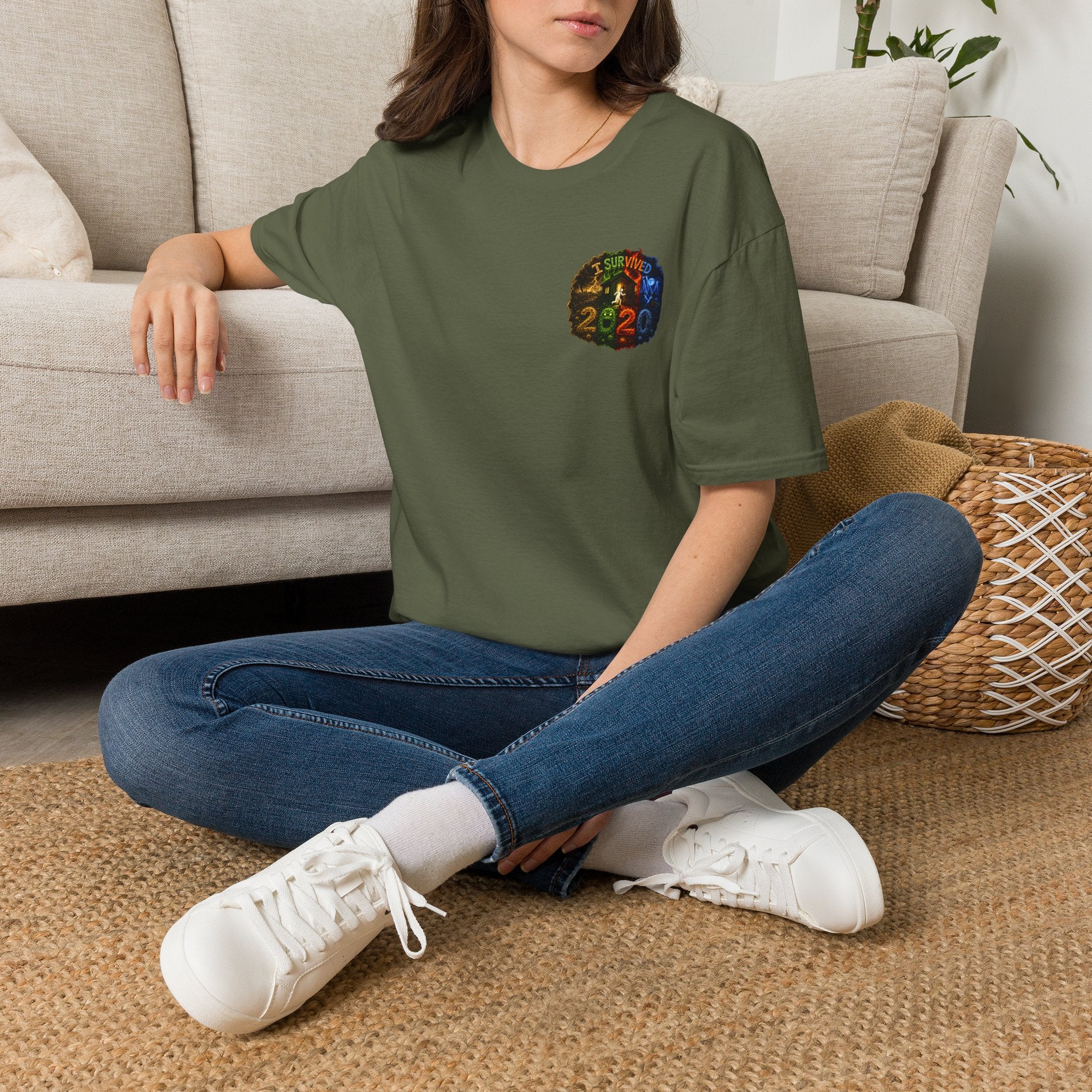 I Survived 2020 — "No Signal" Test Pattern Tee Alien Broadcast Finale Summer Premiere Unisex Softstyle T-Shirt