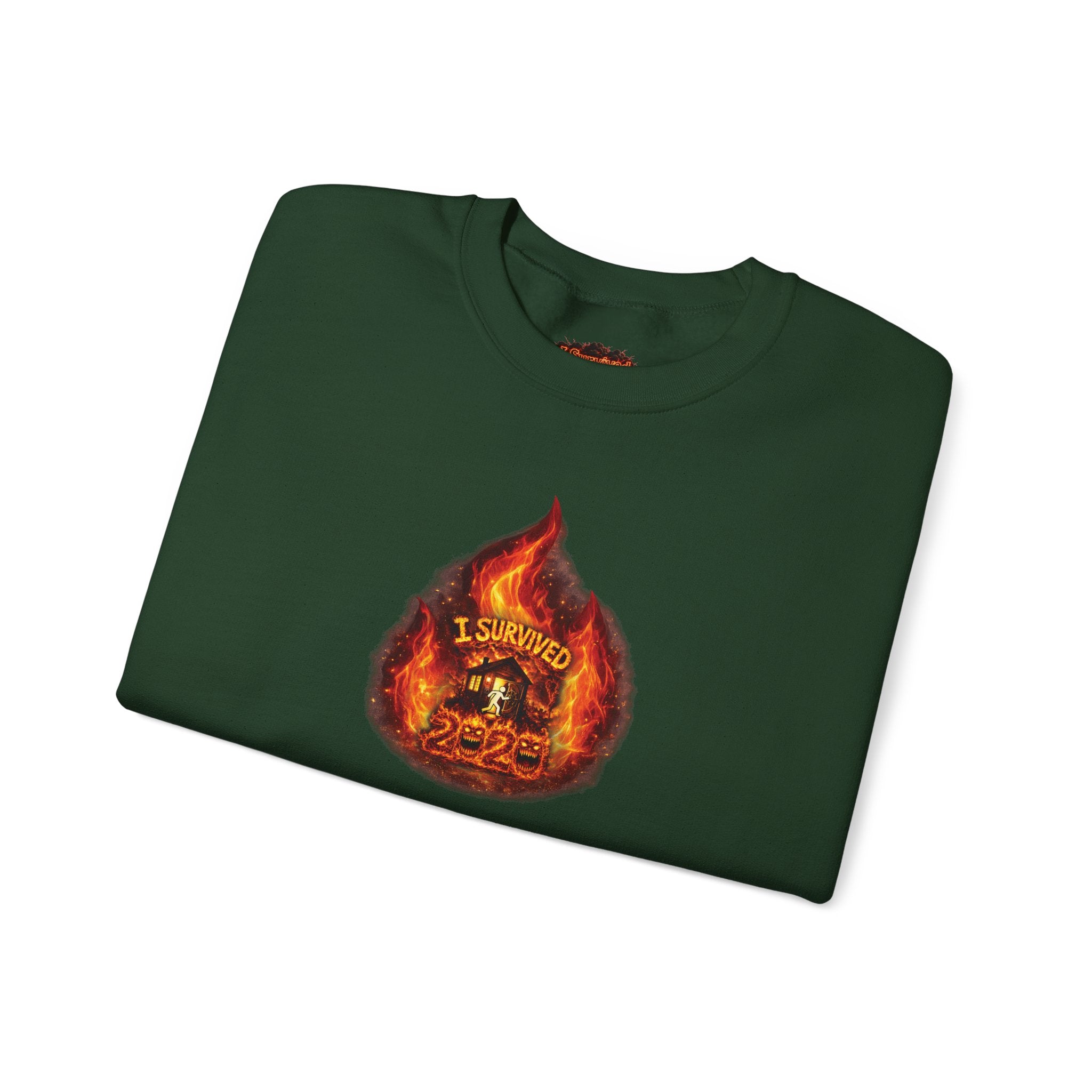 I Survived 2020 — WILDFIRES S2:E3: Director's Cut "The California Wildfires" Memorial Unisex Heavy Blend™ Crewneck Sweatshirt