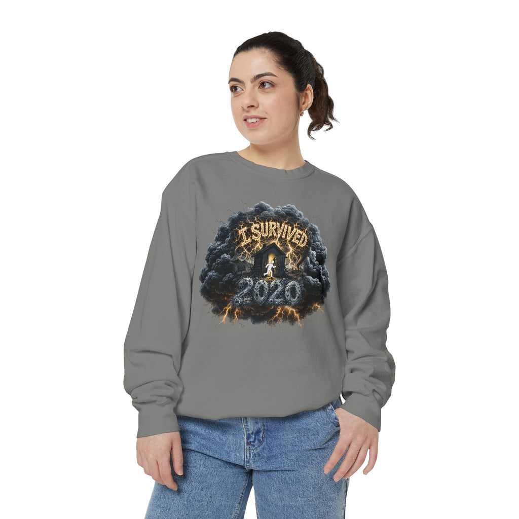 I Survived 2020 — Director's Cut Original Design Teaser Sweatshirt | Season 1 Premiere Drop Unisex Garment-Dyed Sweatshirt
