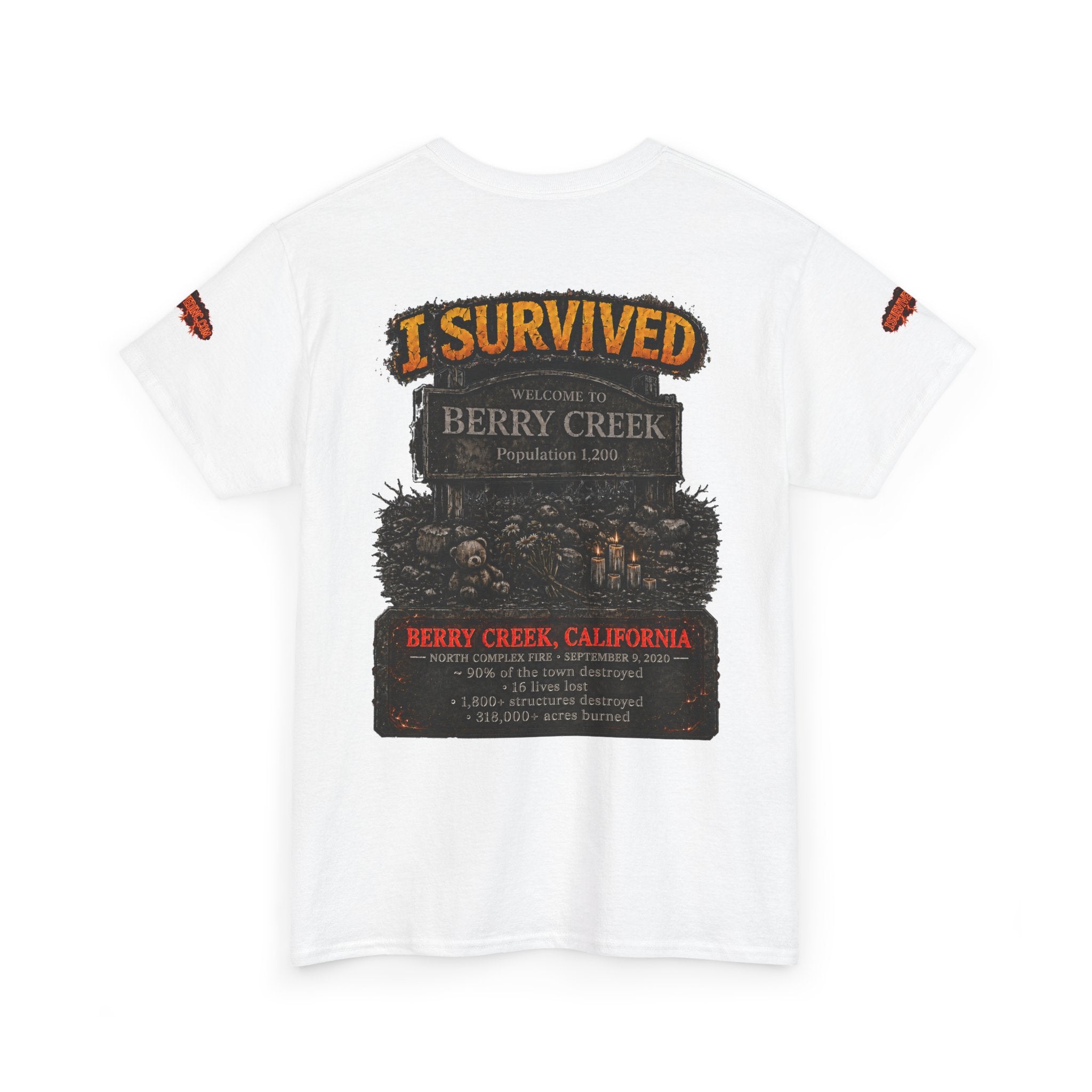 I Survived 2020 — Director's Cut S2:E1 "Berry Creek" | Wildfire Edition Memorial Unisex Heavy Cotton Tee (SPECIAL EDITION)