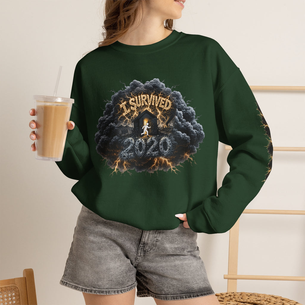 I Survived 2020 — Director's Cut Original Design Teaser Tee | Season 1 Premiere Drop Unisex Heavy Blend™ Crewneck Sweatshirt (SPECIAL EDITION)