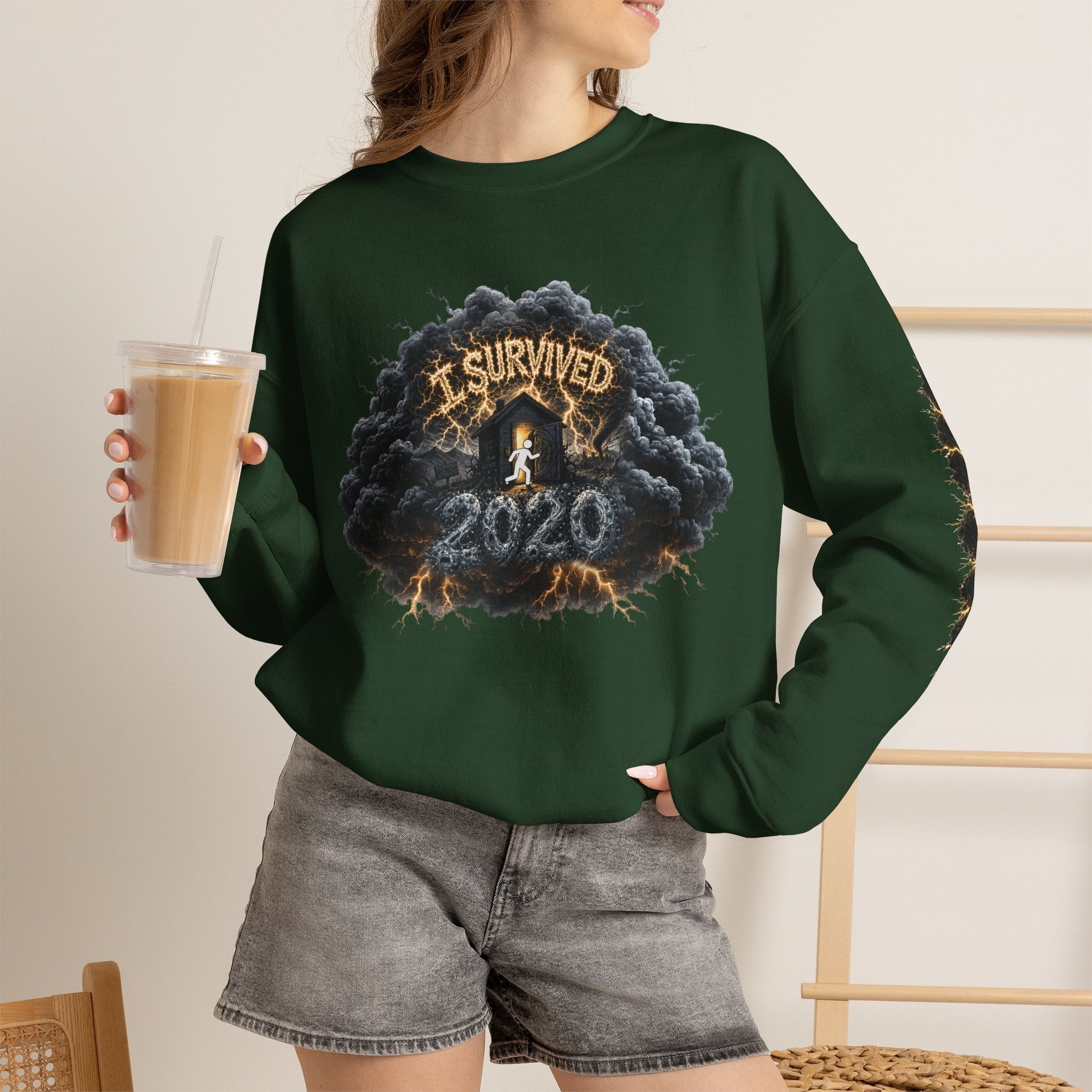 I Survived 2020 — Director's Cut Original Design Teaser Tee | Season 1 Premiere Drop Unisex Heavy Blend™ Crewneck Sweatshirt (SPECIAL EDITION)