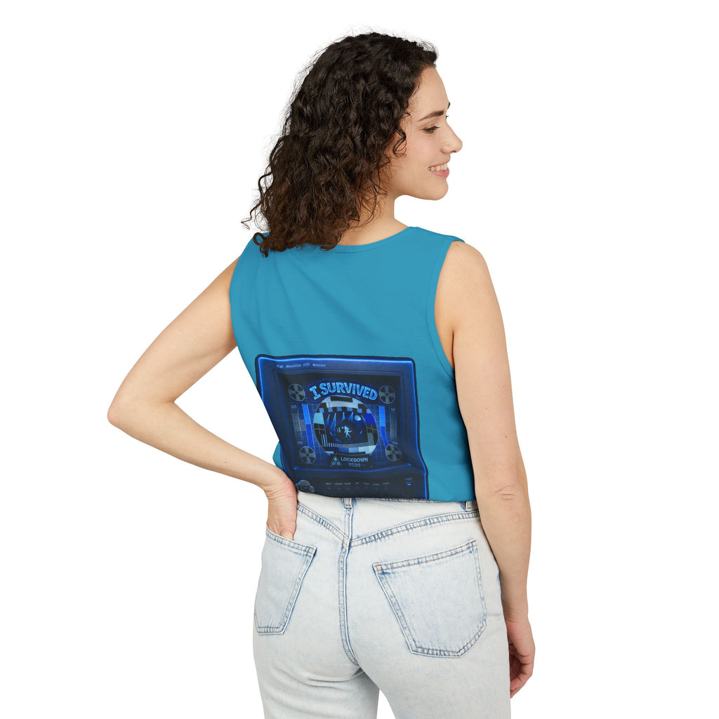 I Survived 2020 — "Please Stand By" Test Pattern Tee Lockdown Special Edition Summer Exclusive Unisex Garment-Dyed Tank Top