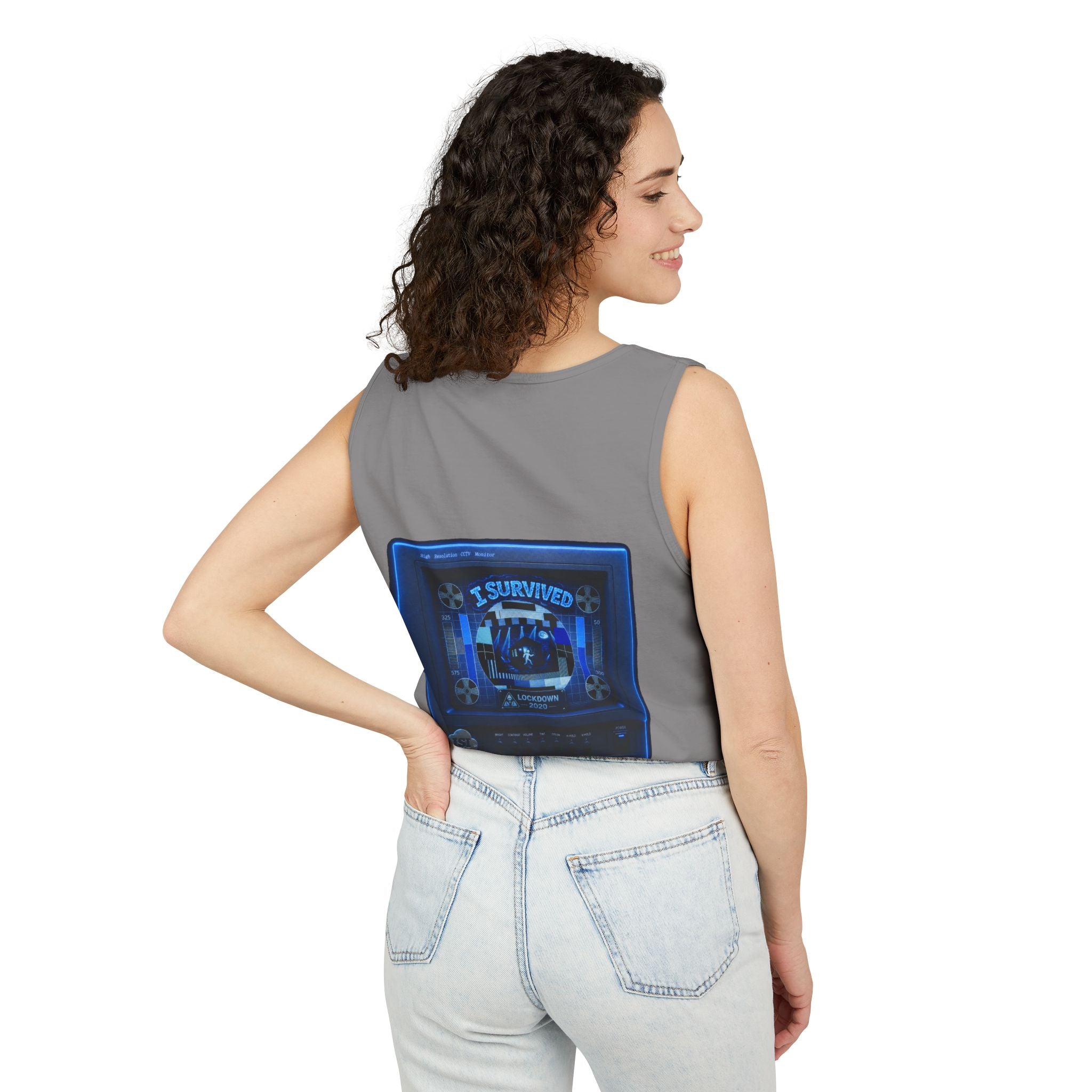 I Survived 2020 — "Please Stand By" Test Pattern Tee Lockdown Special Edition Summer Exclusive Unisex Garment-Dyed Tank Top