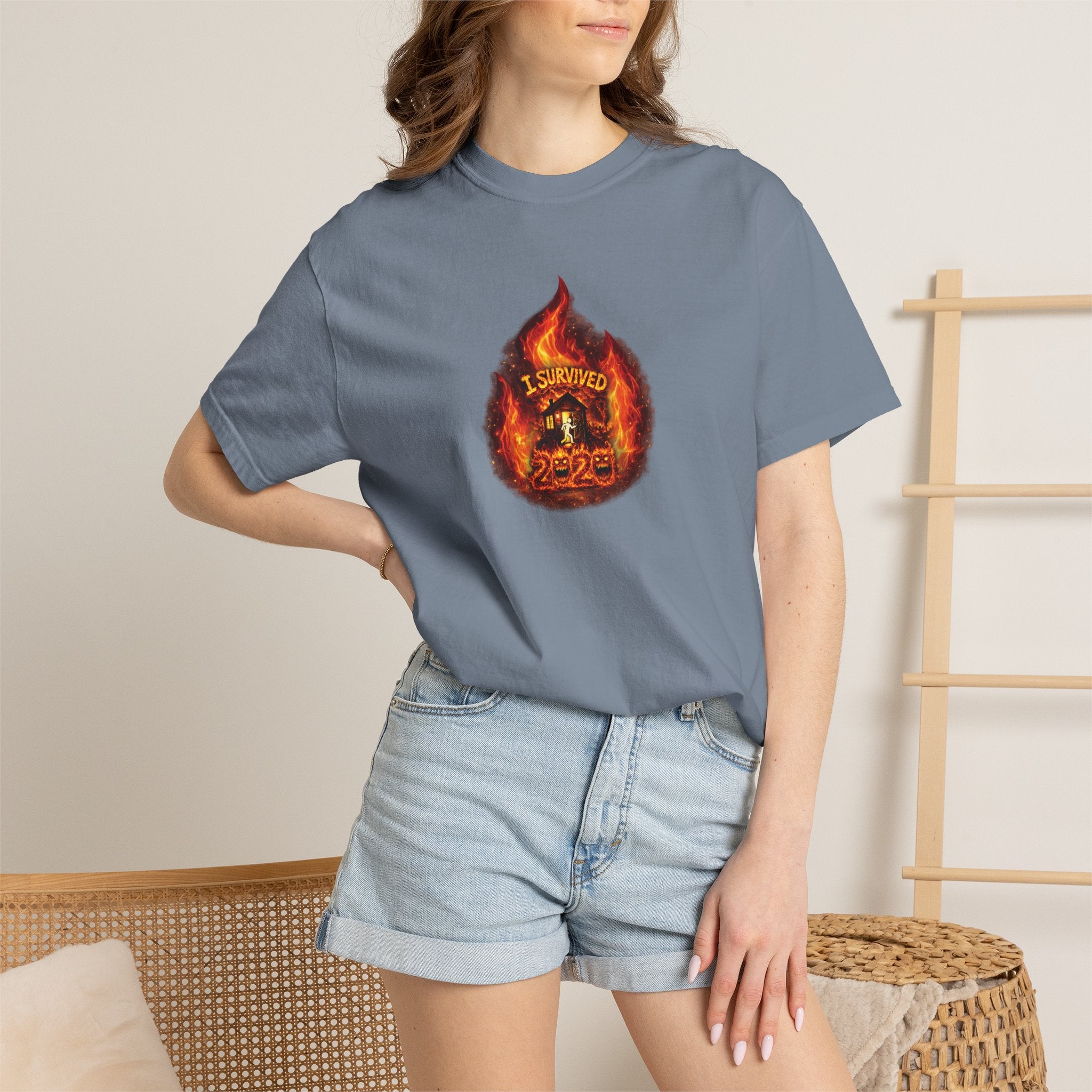 I Survived 2020 — WILDFIRES S2:E4: Director's Cut "Western U.S. Wildfire Season" Memorial Unisex Garment-Dyed T-shirt