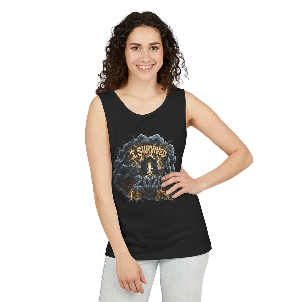 I Survived 2020 — Director's Cut Original Design Teaser Tee | Season 1 Premiere Drop Unisex Garment-Dyed Tank Top
