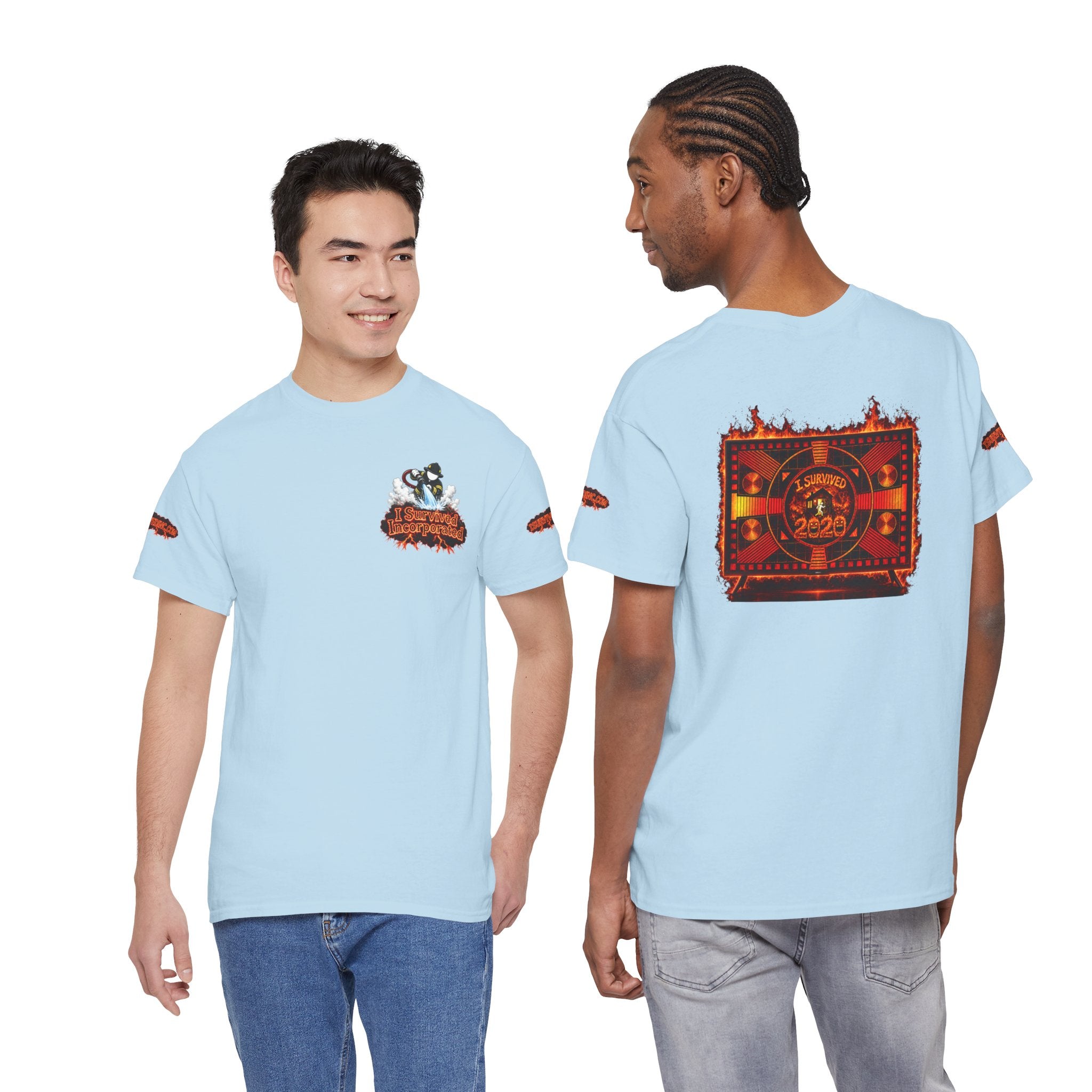 I Survived 2020 — "Please Stand By" Test Pattern Tee Wildfire Signal Special Edition Summer Premiere Unisex Heavy Cotton Tee