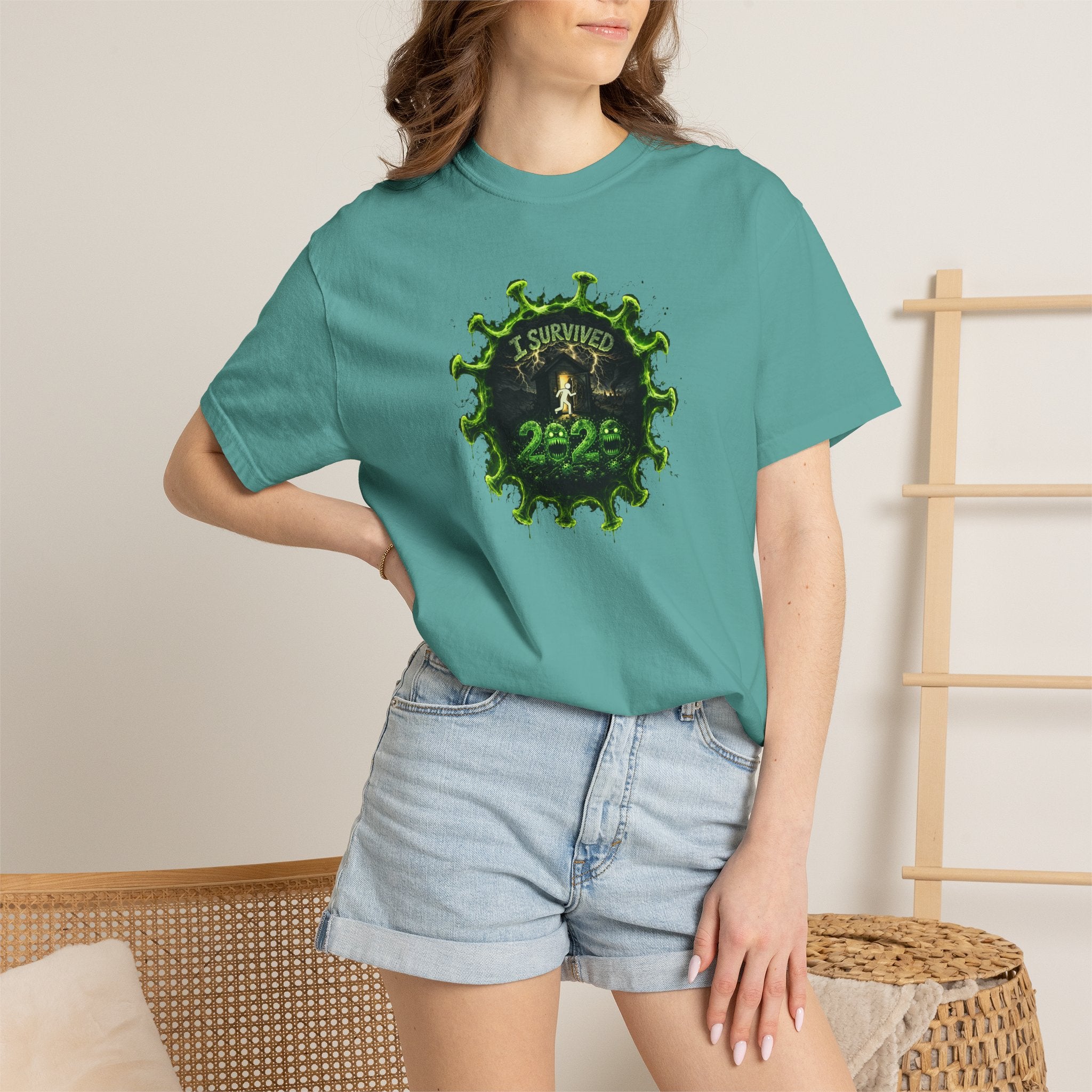 I Survived 2020 —  PANDEMIC S1:E1: Director's Cut "COVID-19: The Coronavirus" Unisex Garment-Dyed T-shirt