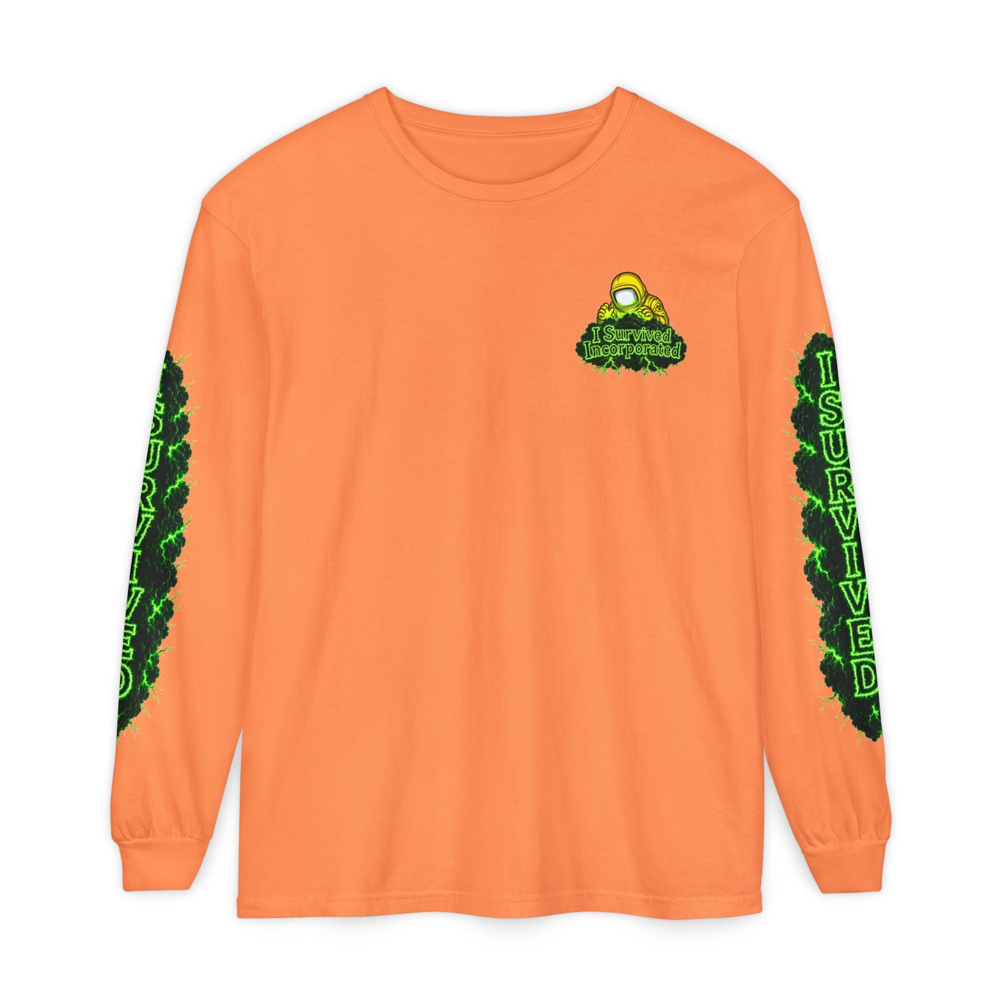 I Survived 2020 — "Please Stand By" Test Pattern Toxic Signal Tee Special Edition Summer Premiere Unisex Garment-Dyed Long Sleeve T-Shirt