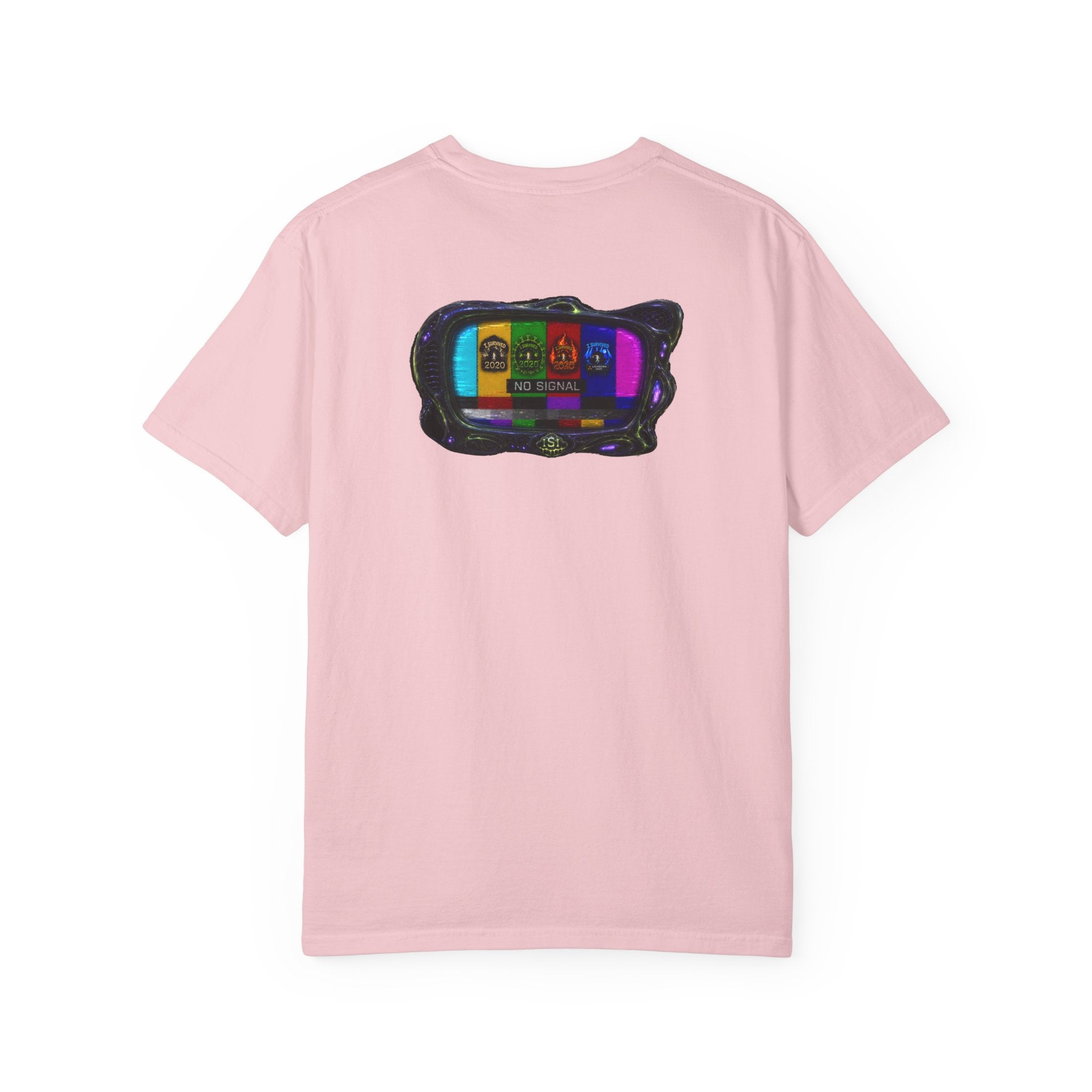 I Survived 2020 — "No Signal" Test Pattern Tee Alien Broadcast Finale Summer Premiere Unisex Garment-Dyed T-shirt