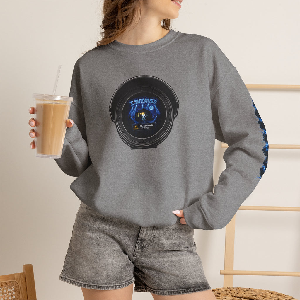 I Survived 2020 — LOCKDOWN S3:E4: Director's Cut "Working From Home" Unisex Heavy Blend™ Crewneck Sweatshirt