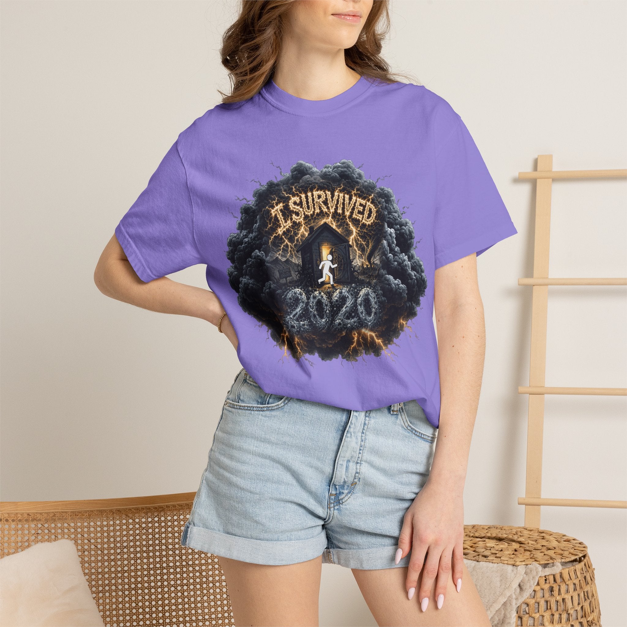 I Survived 2020 — Original Design Teaser Tee | Season 1 Premiere Drop Unisex Garment-Dyed T-shirt