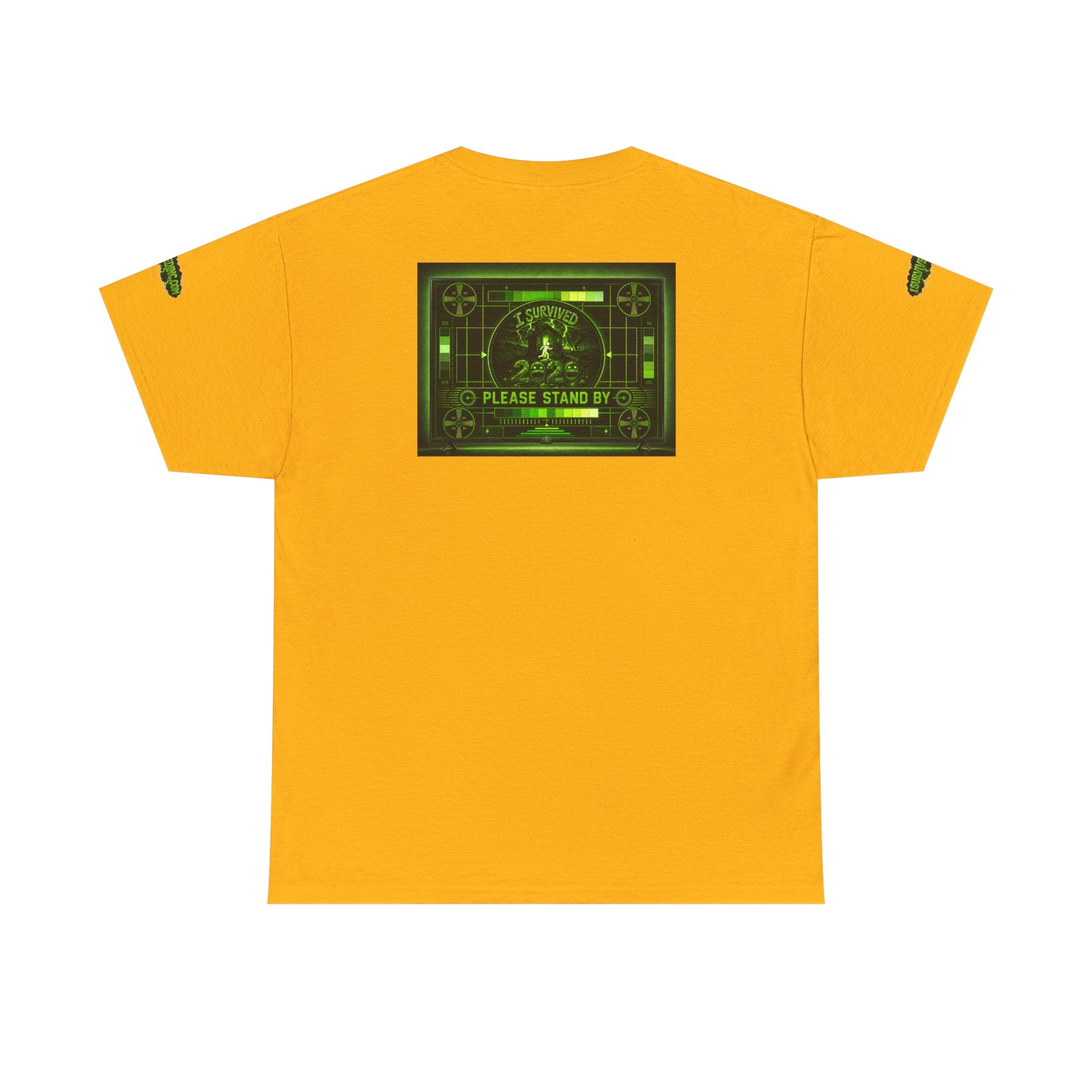 I Survived 2020 — "Please Stand By" Test Pattern Toxic Signal Tee Special Edition Summer Premiere Unisex Heavy Cotton Tee