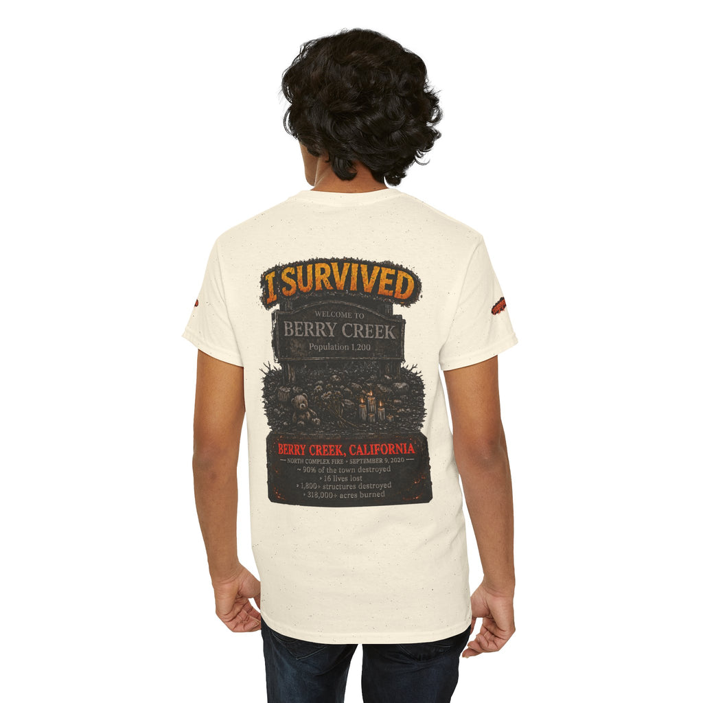 I Survived 2020 — Director's Cut S2:E1 "Berry Creek" | Wildfire Edition Memorial Unisex Heavy Cotton Tee (SPECIAL EDITION)