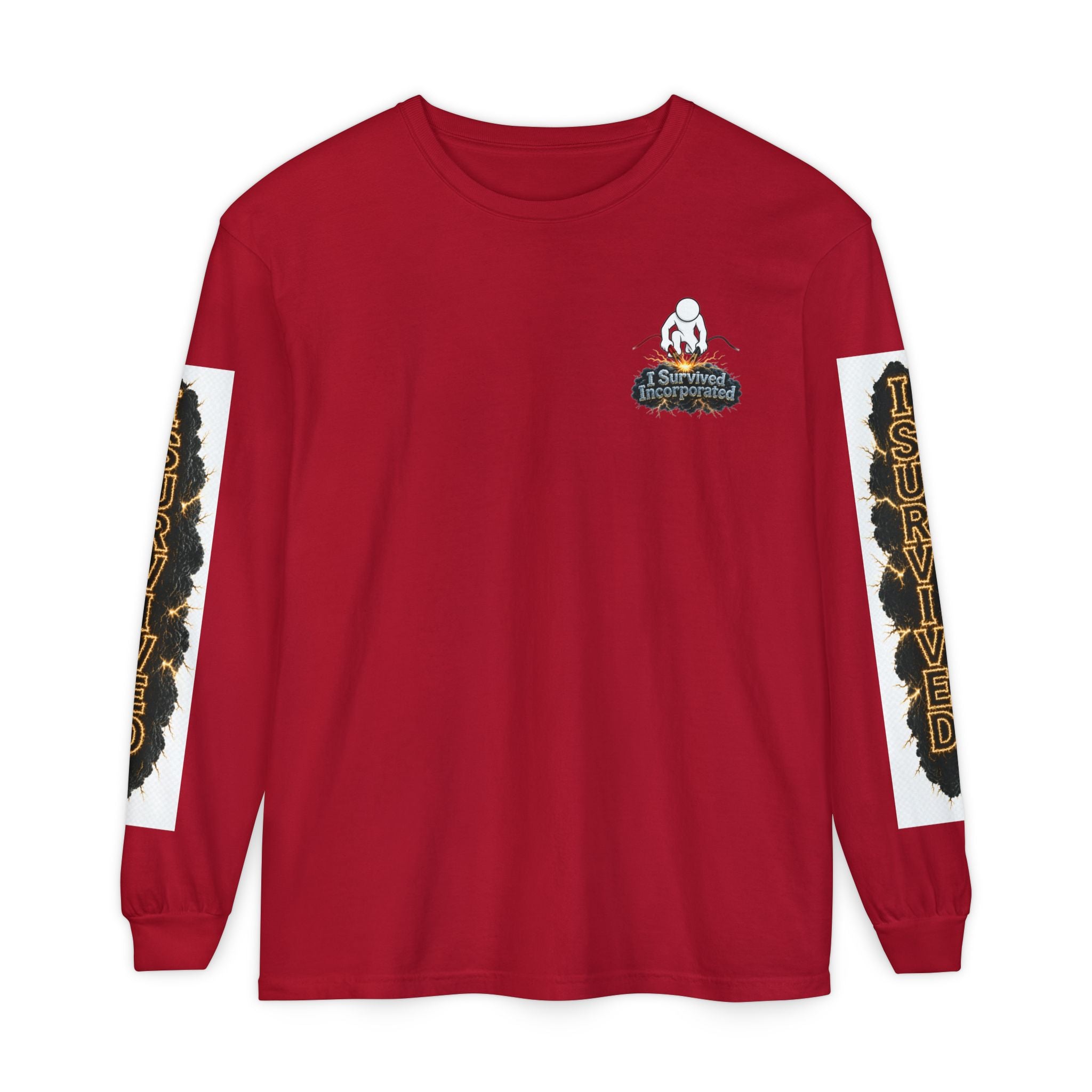 I Survived 2020 — "Please Stand By" Test Pattern Tee Special Edition Summer Premier Unisex Garment-Dyed Long Sleeve T-Shirt