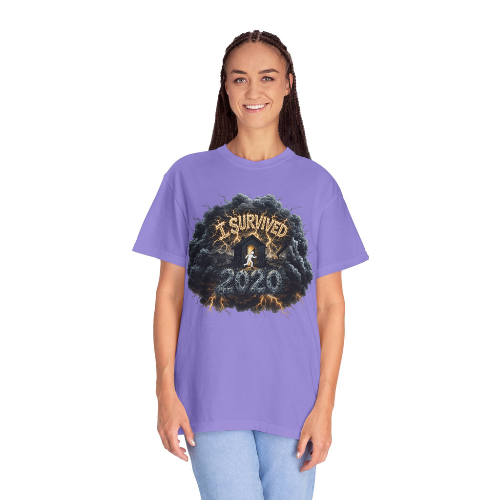 I Survived 2020 — Original Design Teaser Tee | Season 1 Premiere Drop Unisex Garment-Dyed T-shirt