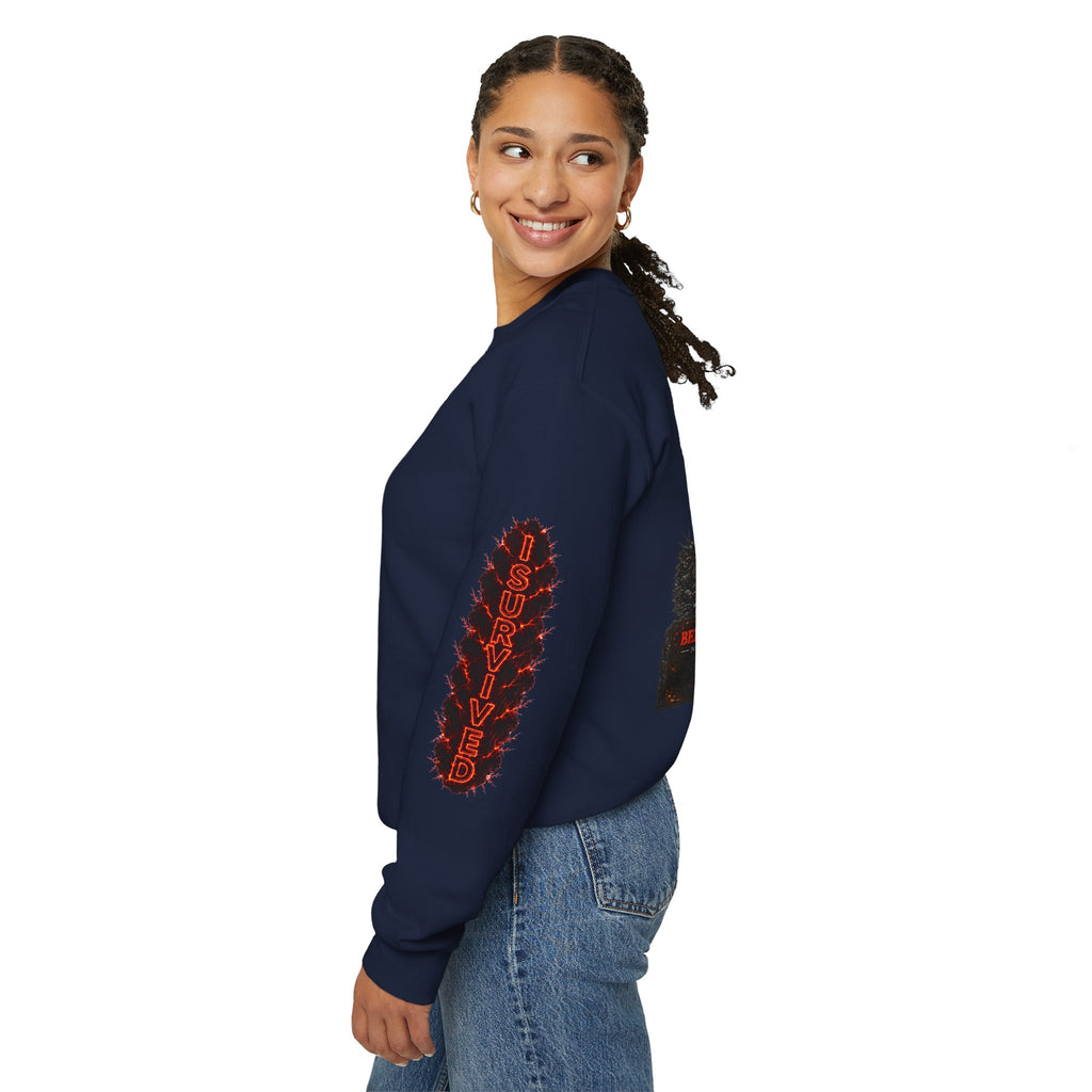 I Survived 2020 — WILDFIRES S2:E1: Director's Cut "Berry Creek" Memorial Unisex Heavy Blend™ Crewneck Sweatshirt