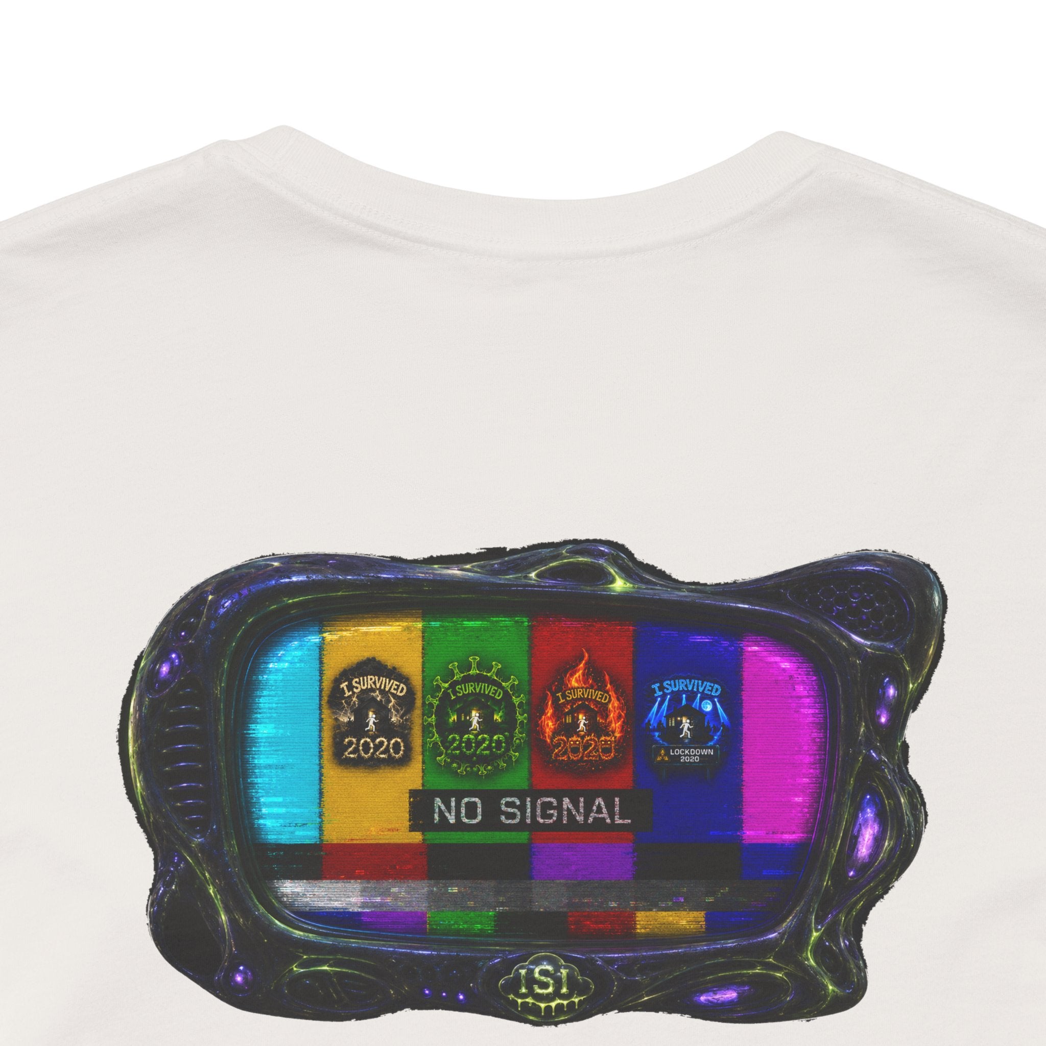 I Survived 2020 — "No Signal" Test Pattern Tee Alien Broadcast Finale Summer Premiere Unisex Jersey Short Sleeve Tee