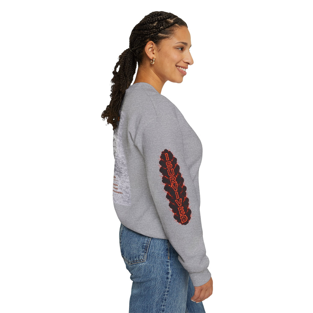 I Survived 2020 — Director's Cut S2:E4 "Western U.S. Wildfire Season" | Mid-Season Finale Pt. 1 | Wildfire Edition Memorial Unisex Heavy Blend™ Crewneck Sweatshirt