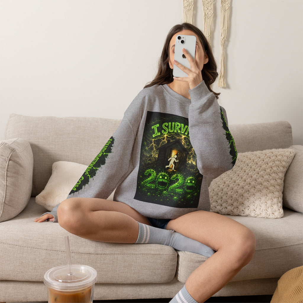 I Survived 2020 — PANDEMIC S1:E4: "Mask Madness" Unisex Heavy Blend™ Crewneck Sweatshirt