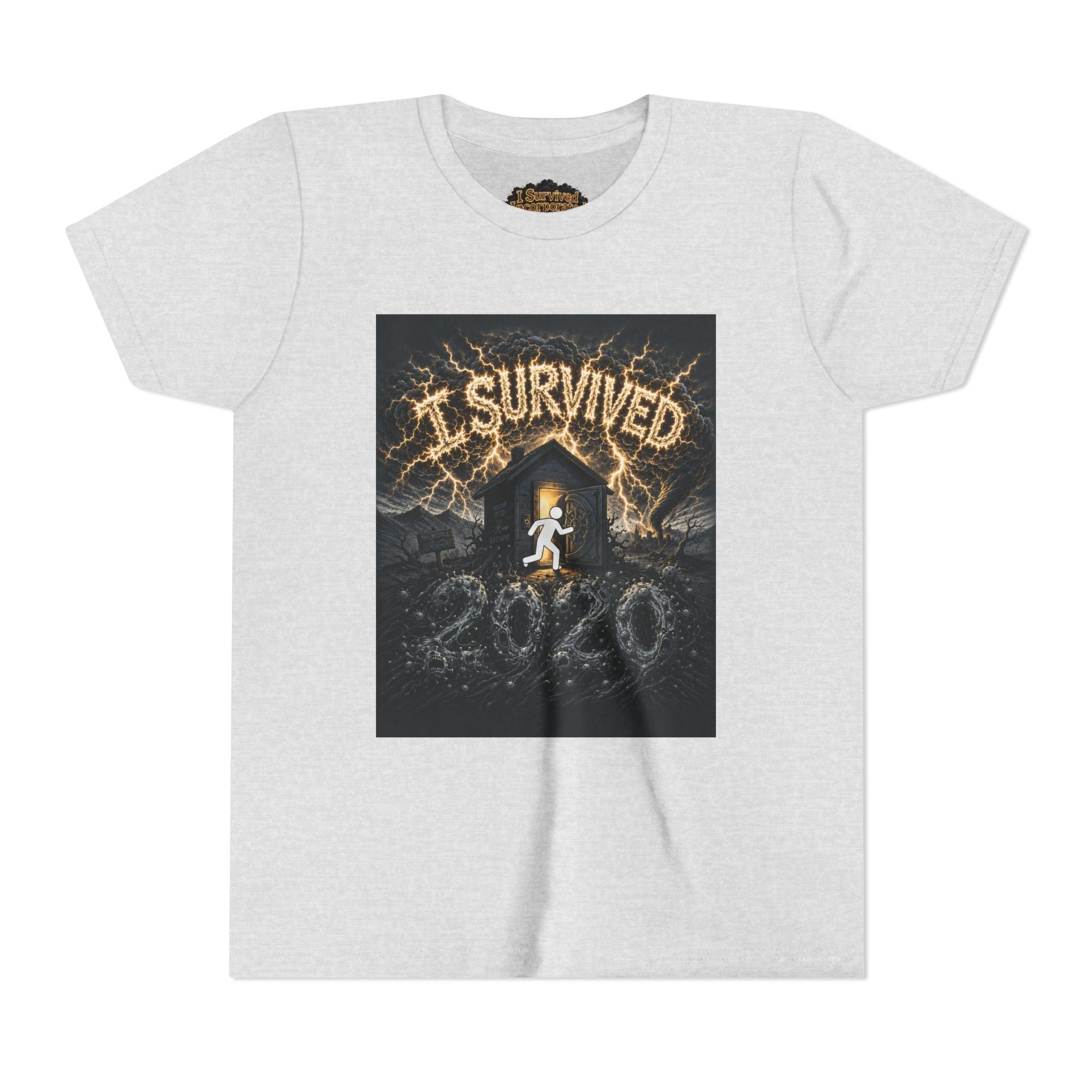 I Survived 2020 — Original Design Teaser Tee | Season 1 Premiere Drop Youth Short Sleeve Tee