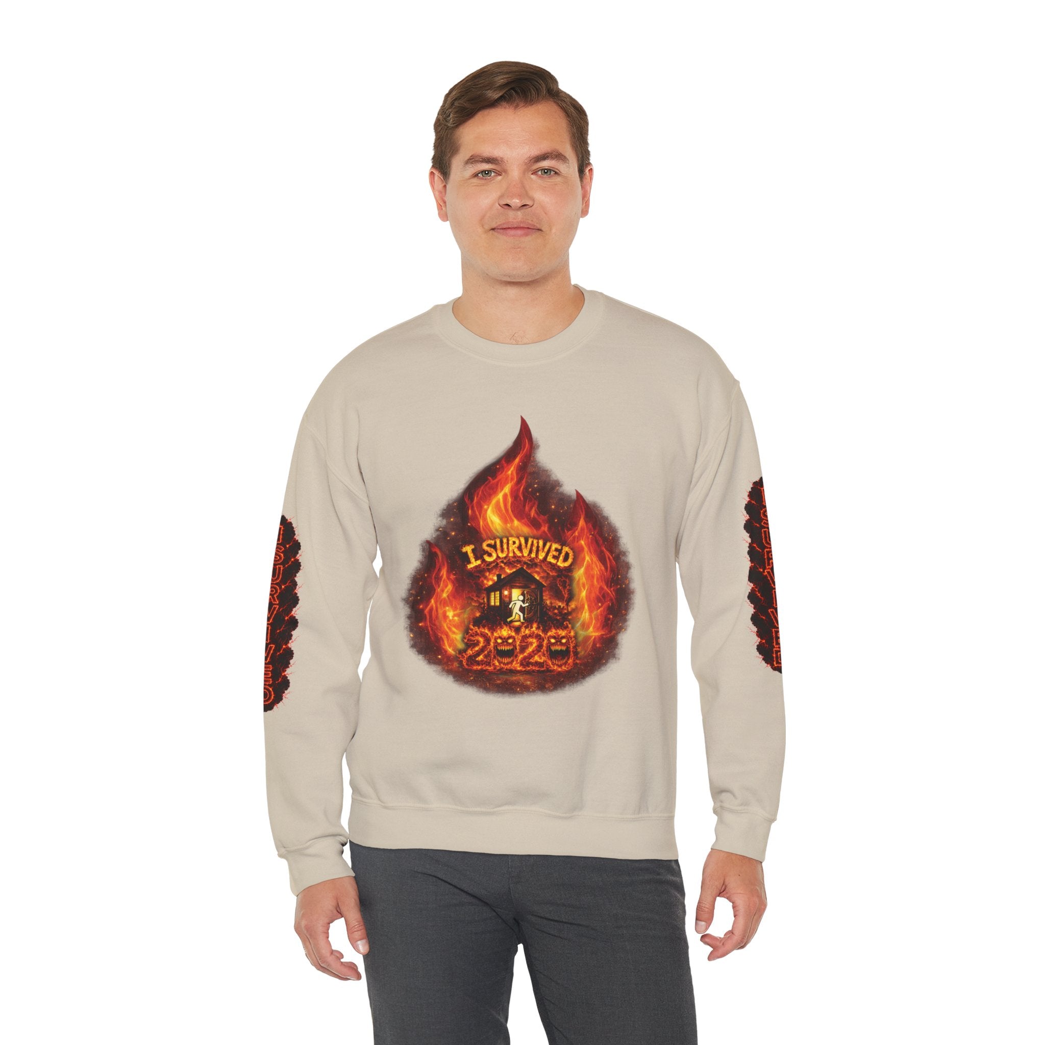 I Survived 2020 — Director's Cut S2:E3 "The California Wildfires" | Wildfire Edition Memorial Unisex Heavy Blend™ Crewneck Sweatshirt
