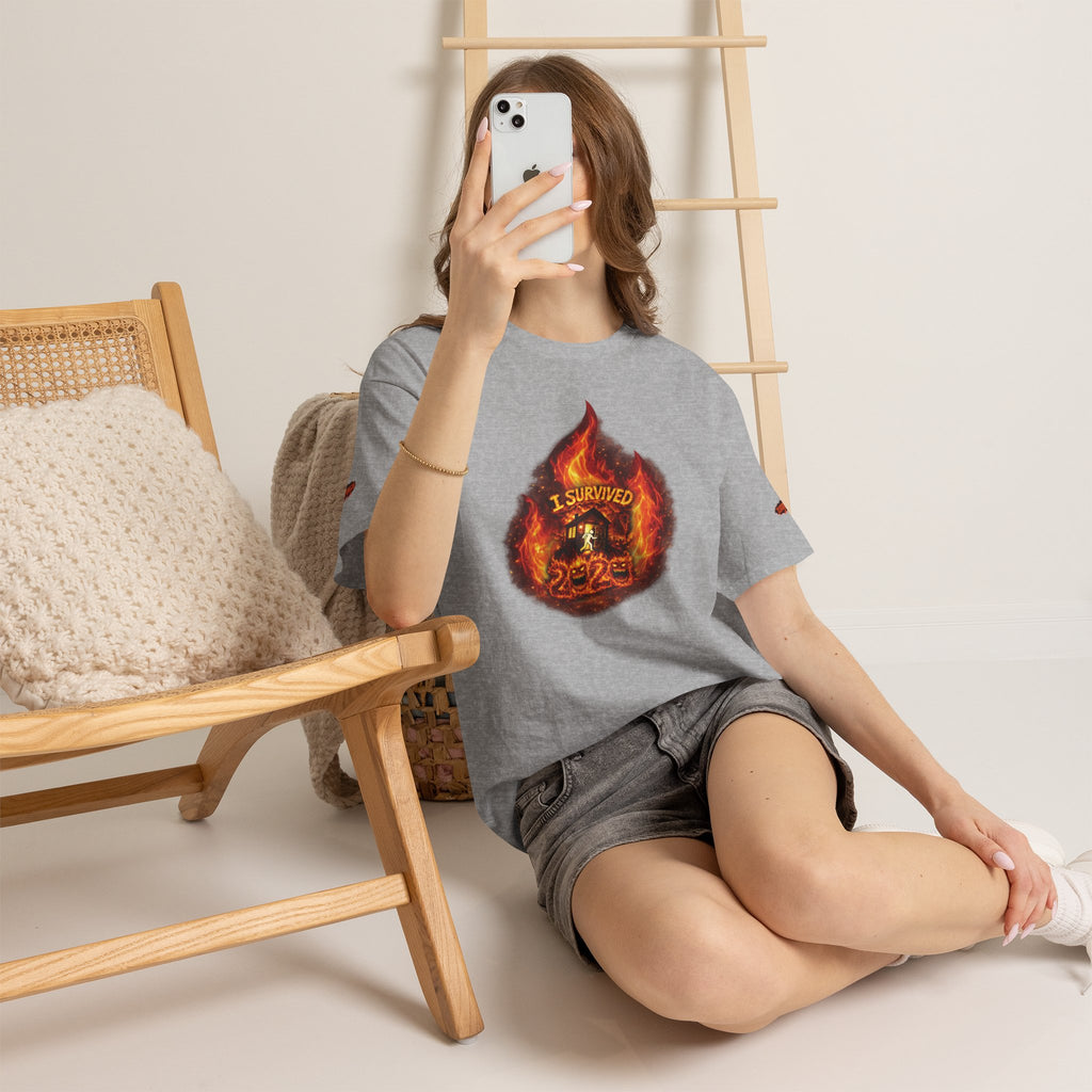 I Survived 2020 — Director's Cut S2:E3 "The California Wildfires" | Wildfire Edition Memorial Unisex Heavy Cotton Tee (SPECIAL EDITION)