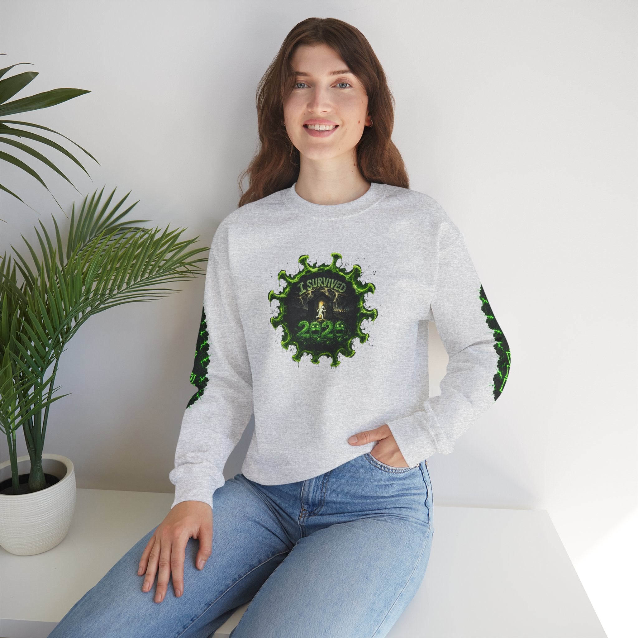 I Survived 2020 — PANDEMIC S1:E1: Director's Cut "COVID-19: The Coronavirus" Unisex Heavy Blend™ Crewneck Sweatshirt