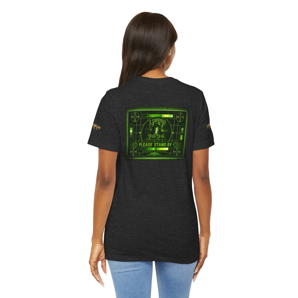 I Survived 2020 — "Please Stand By" Test Pattern Toxic Signal Tee Special Edition Summer Premiere Unisex Jersey Short Sleeve Tee