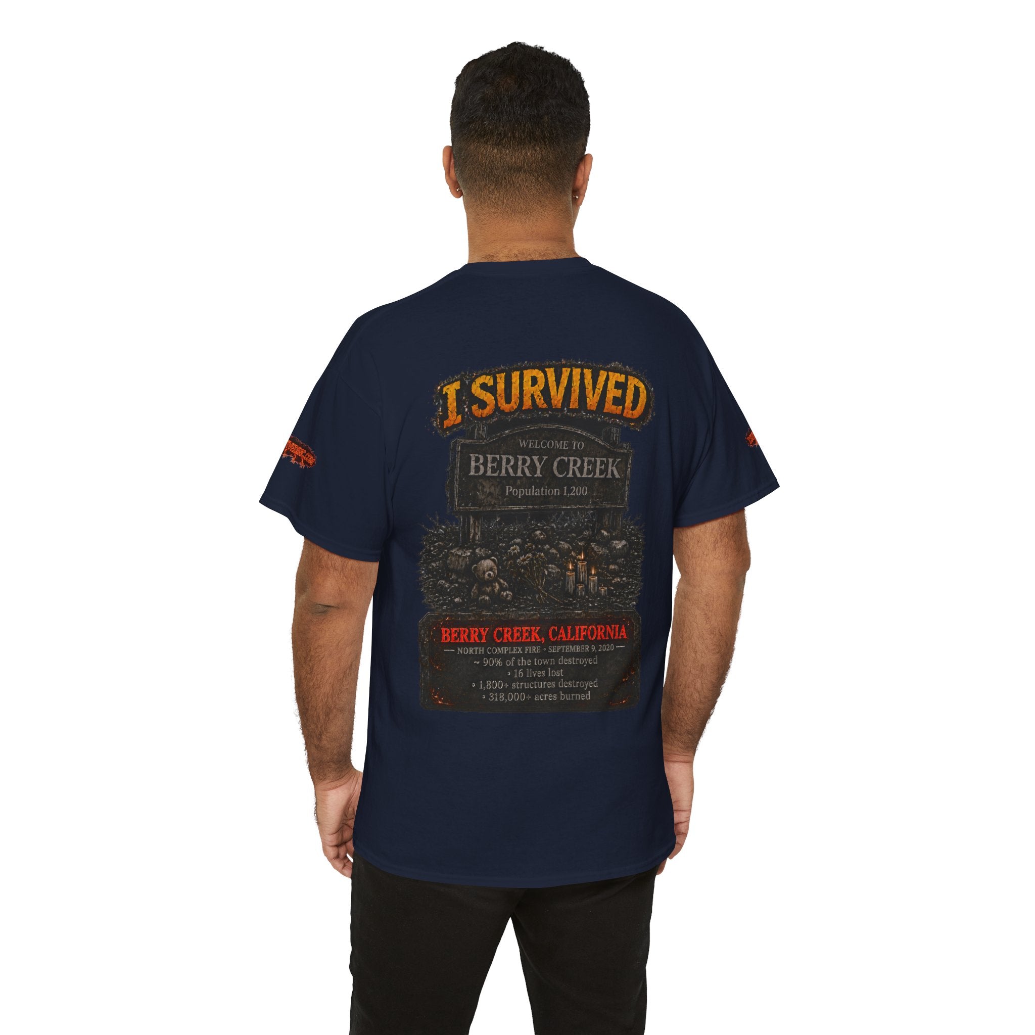 I Survived 2020 — Director's Cut S2:E1 "Berry Creek" | Wildfire Edition Memorial Unisex Heavy Cotton Tee (SPECIAL EDITION)