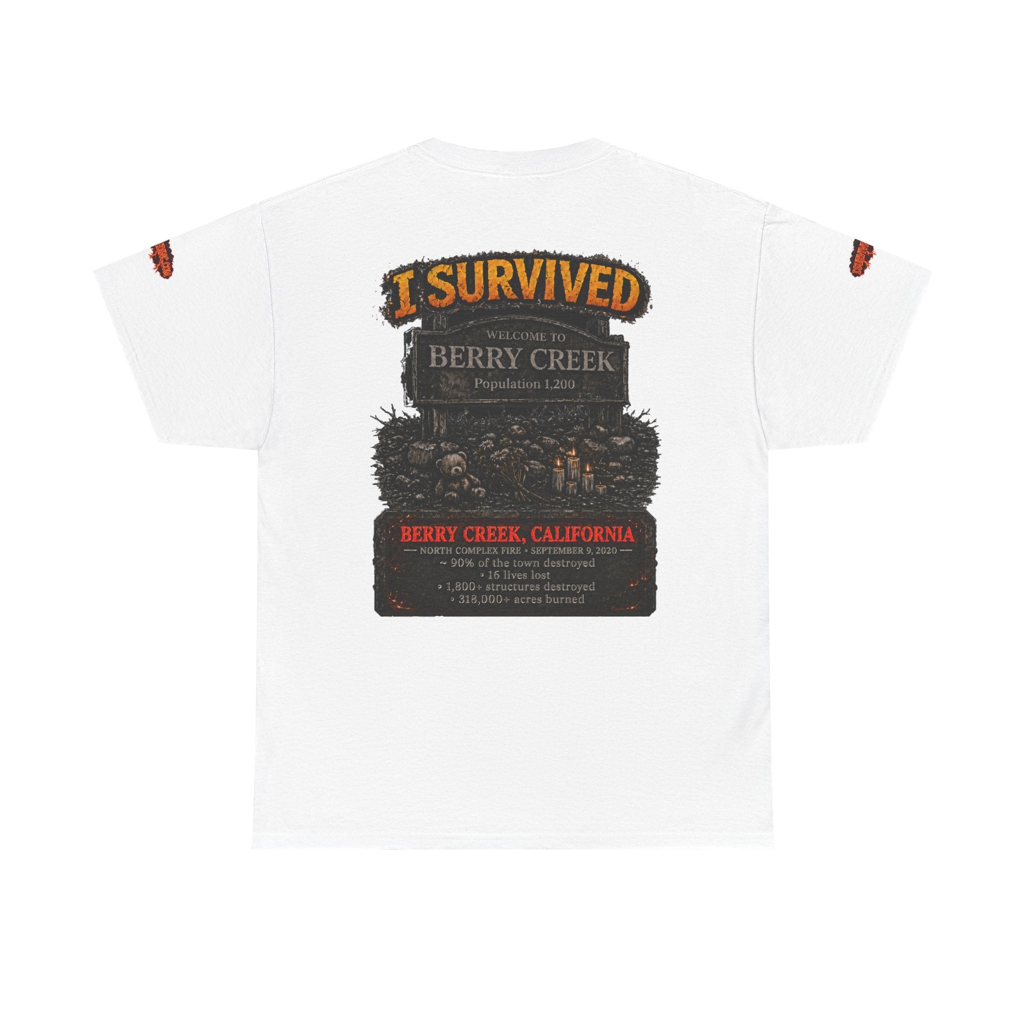 I Survived 2020 — Director's Cut S2:E1 "Berry Creek" | Wildfire Edition Memorial Unisex Heavy Cotton Tee (SPECIAL EDITION)