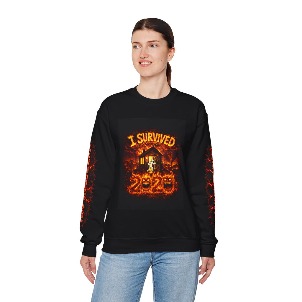 I Survived 2020 — WILDFIRES S2:E3: "The California Wildfires" Memorial Unisex Heavy Blend™ Crewneck Sweatshirt