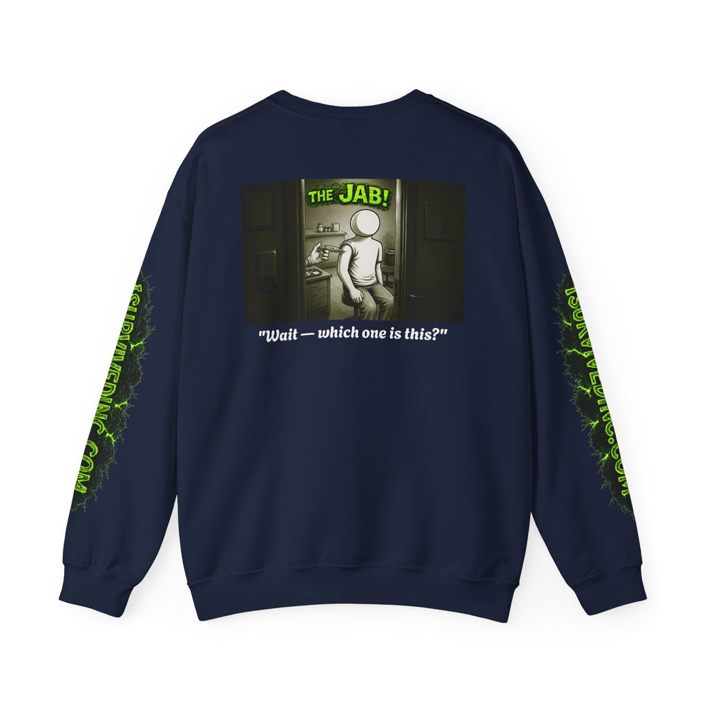I Survived 2020 — PANDEMIC S1:E3: "The Jab!" Unisex Heavy Blend™ Crewneck Sweatshirt