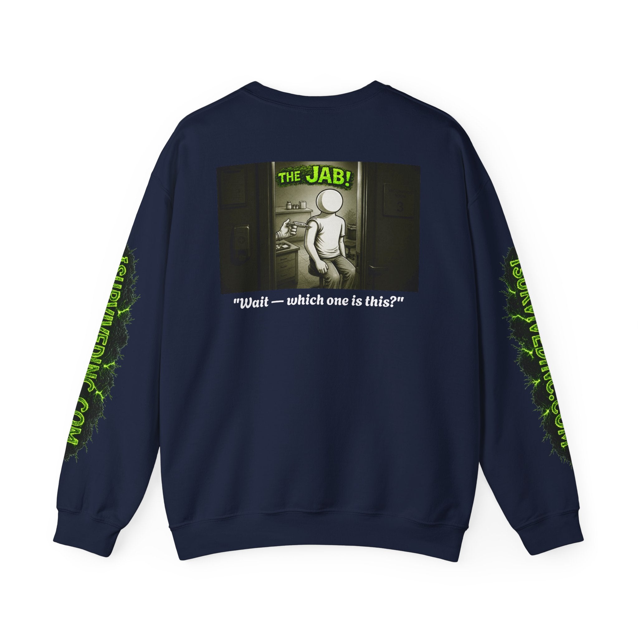 I Survived 2020 — PANDEMIC S1:E3: "The Jab!" Unisex Heavy Blend™ Crewneck Sweatshirt