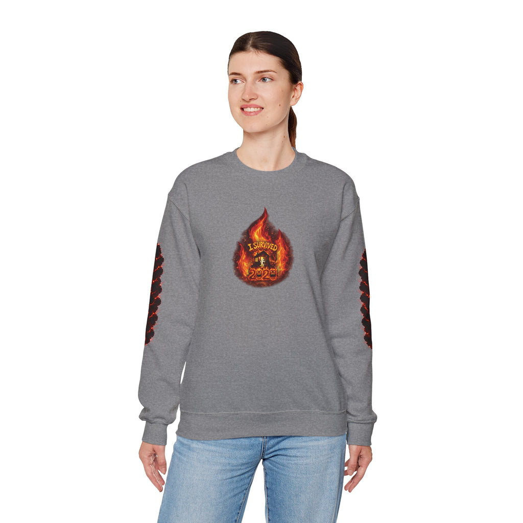 I Survived 2020 — WILDFIRES S2:E3: Director's Cut "The California Wildfires" Memorial Unisex Heavy Blend™ Crewneck Sweatshirt