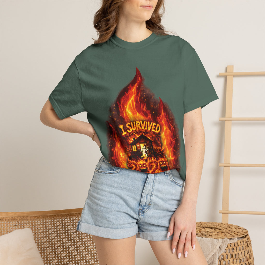 I Survived 2020 — Director's Cut S2:E3 "The California Wildfires" | Wildfire Edition Memorial Unisex Garment-Dyed T-shirt