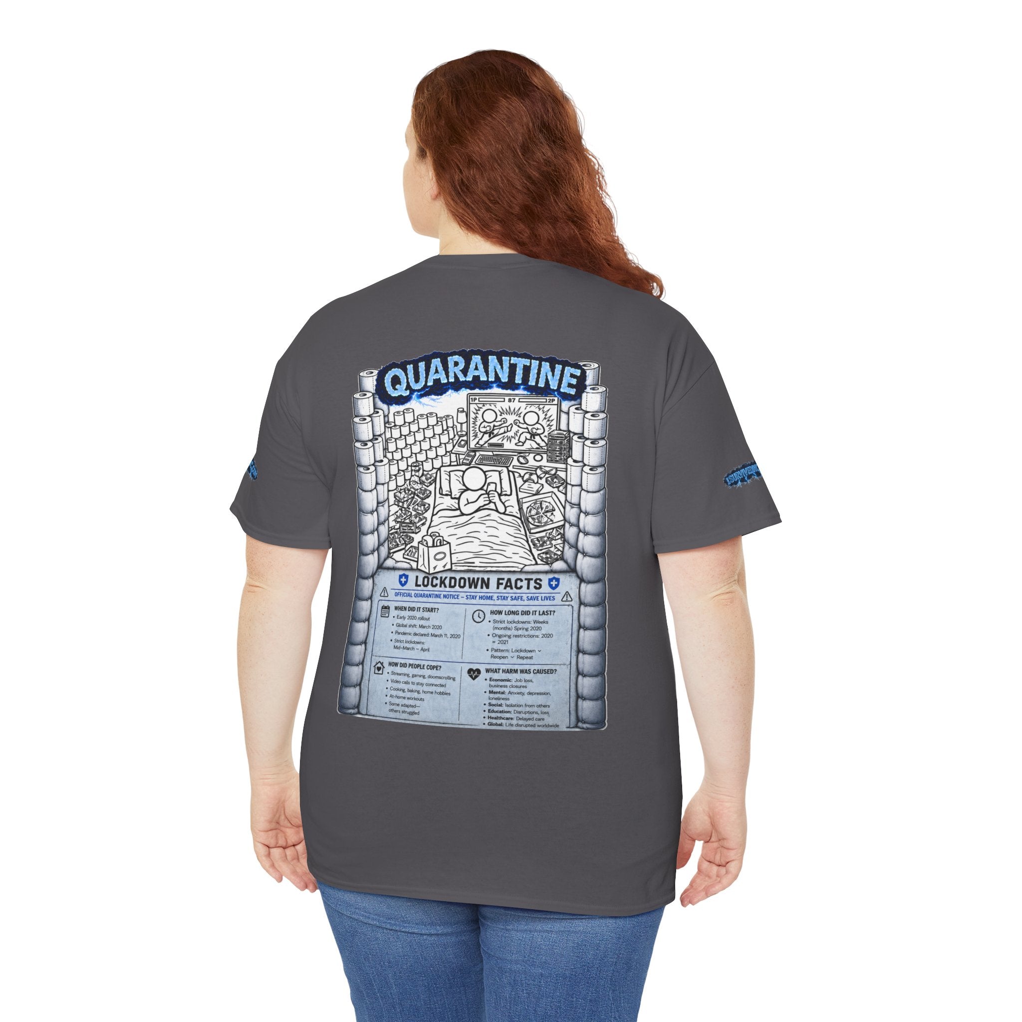 I Survived 2020 — LOCKDOWN S3:E1: Special Edition "Quarantine" Unisex Heavy Cotton Tee
