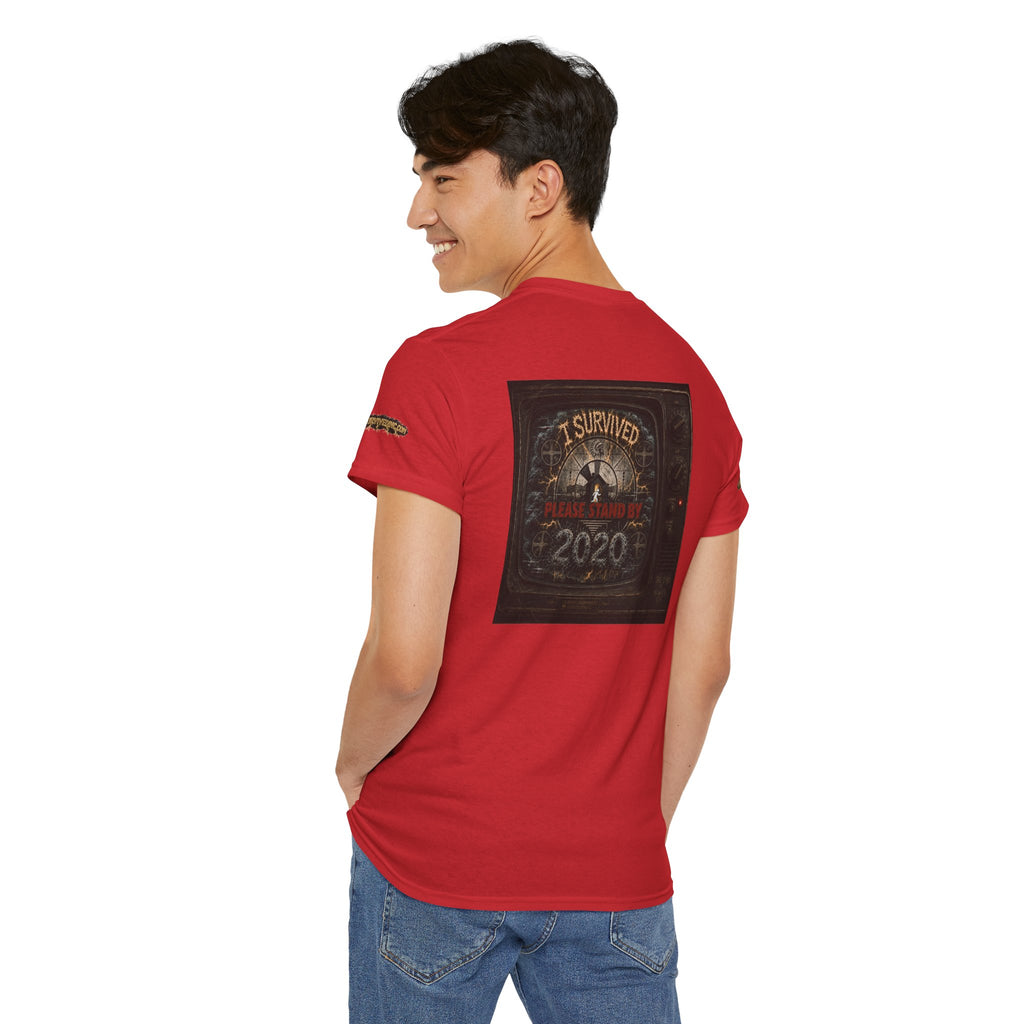 I Survived 2020 — "Please Stand By" Test Pattern Tee Special Edition Summer Premier Unisex Heavy Cotton Tee