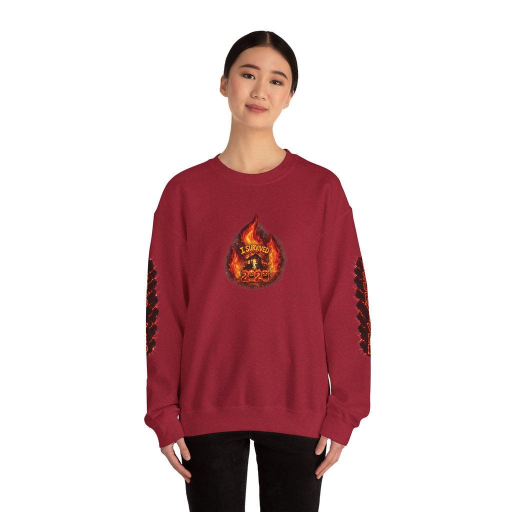 I Survived 2020 — WILDFIRES S2:E4: Director's Cut "Western U.S. Wildfire Season" Memorial Unisex Heavy Blend™ Crewneck Sweatshirt