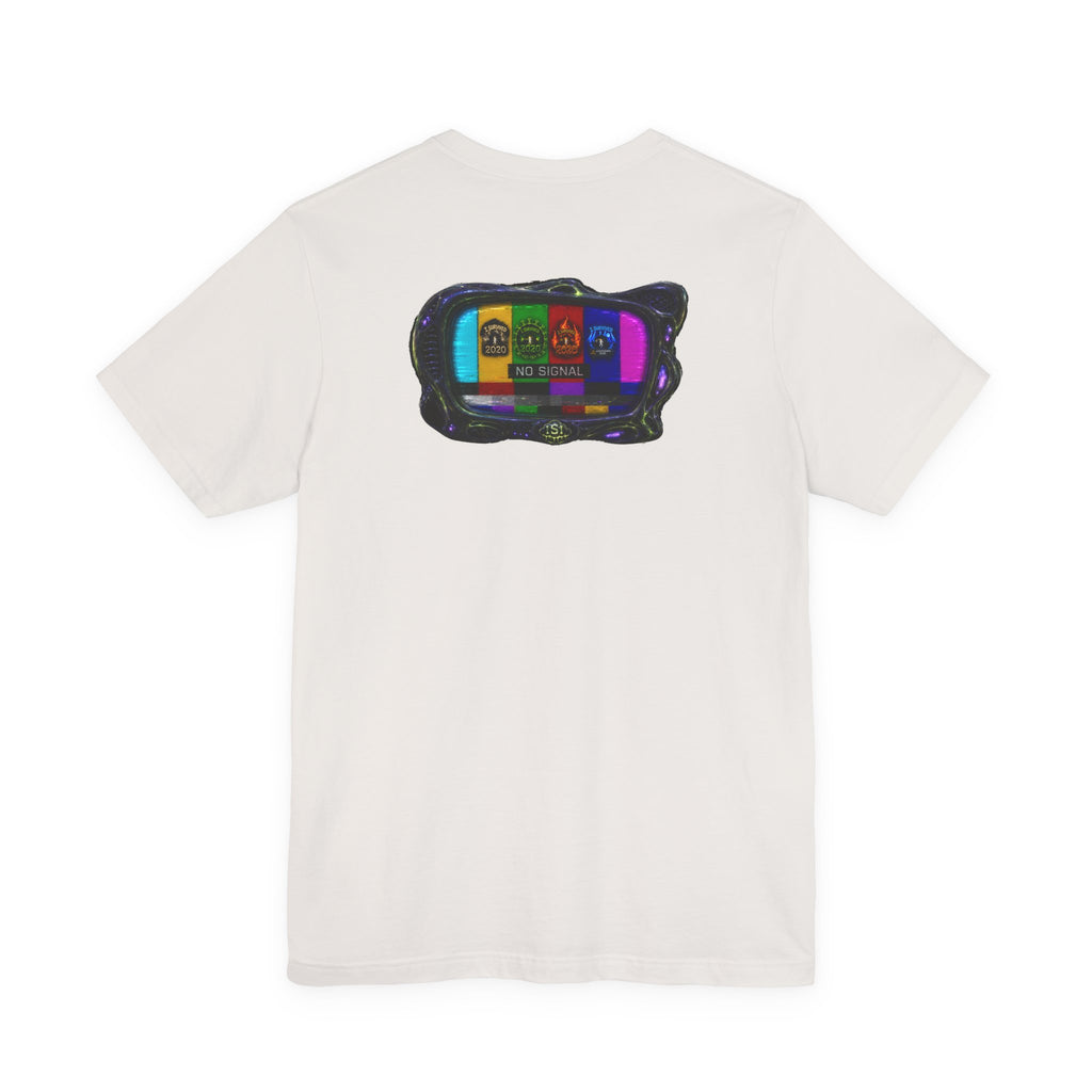 I Survived 2020 — "No Signal" Test Pattern Tee Alien Broadcast Finale Summer Premiere Unisex Jersey Short Sleeve Tee