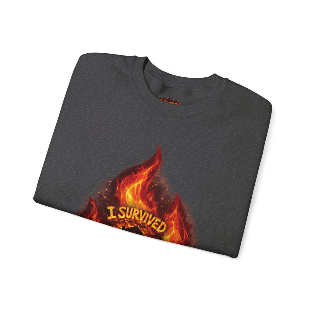 I Survived 2020 — Director's Cut S2:E2 "The Bobcat Fire" | Wildfire Edition Memorial Unisex Heavy Blend™ Crewneck Sweatshirt