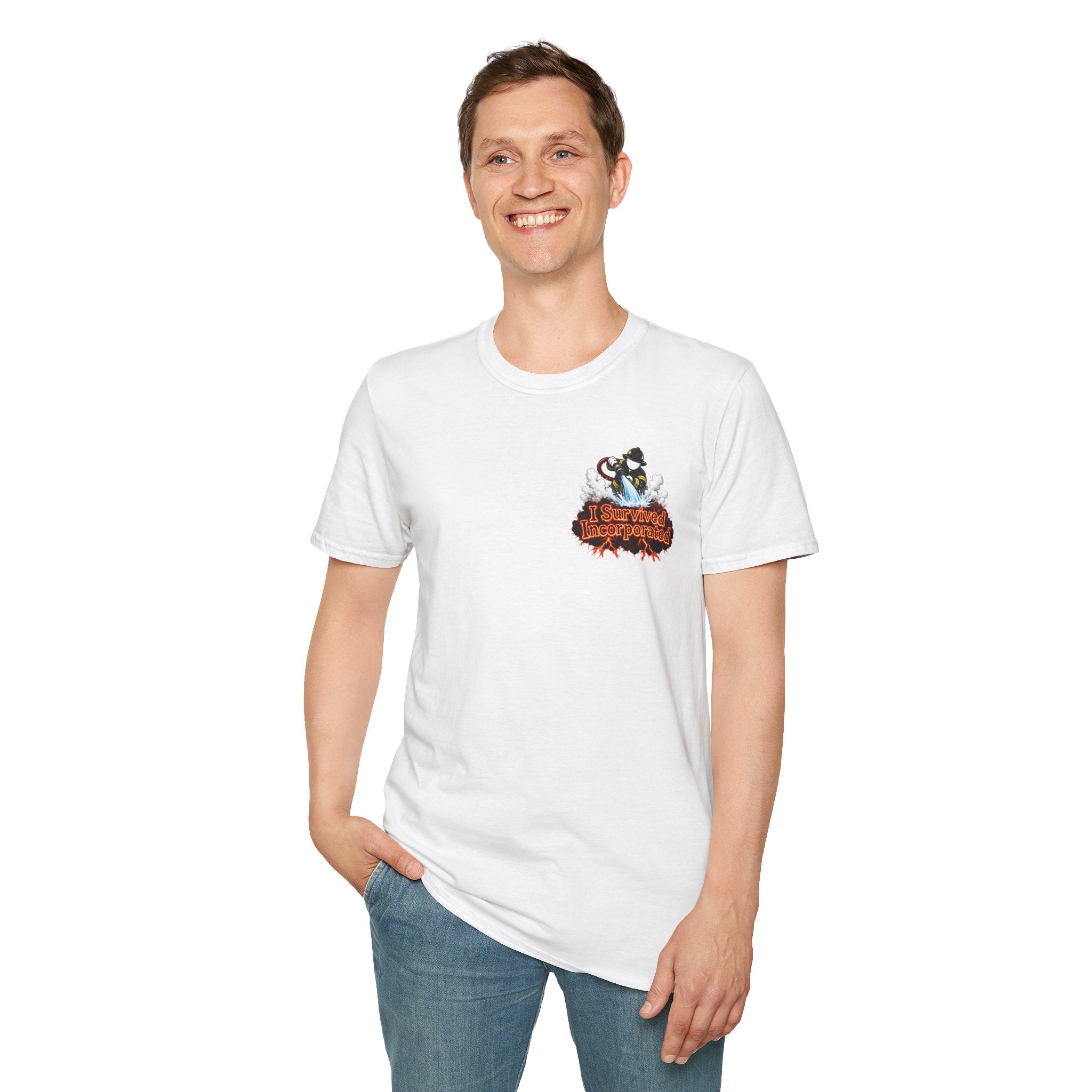 I Survived 2020 — "Please Stand By" Test Pattern Tee Wildfire Signal Edition Summer Premiere Unisex Softstyle T-Shirt