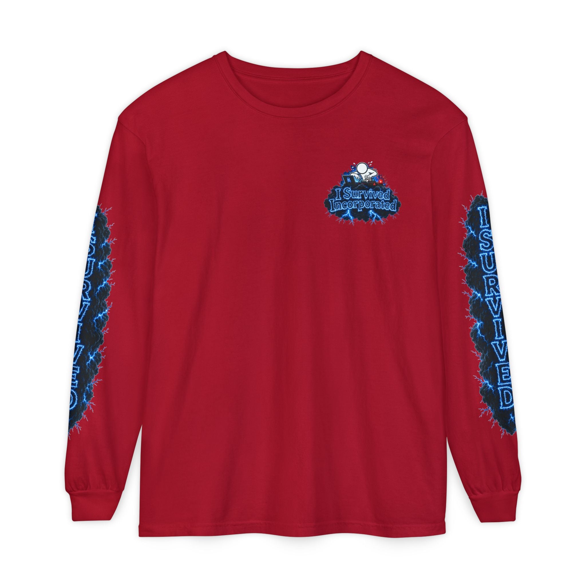 I Survived 2020 — "Please Stand By" Test Pattern Tee Lockdown Special Edition Summer Exclusive Unisex Garment-Dyed Long Sleeve T-Shirt