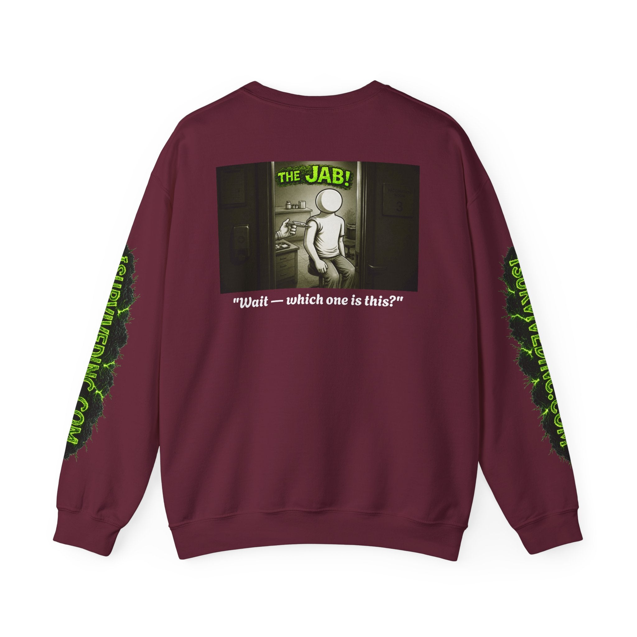 I Survived 2020 — PANDEMIC S1:E3: "The Jab!" Unisex Heavy Blend™ Crewneck Sweatshirt
