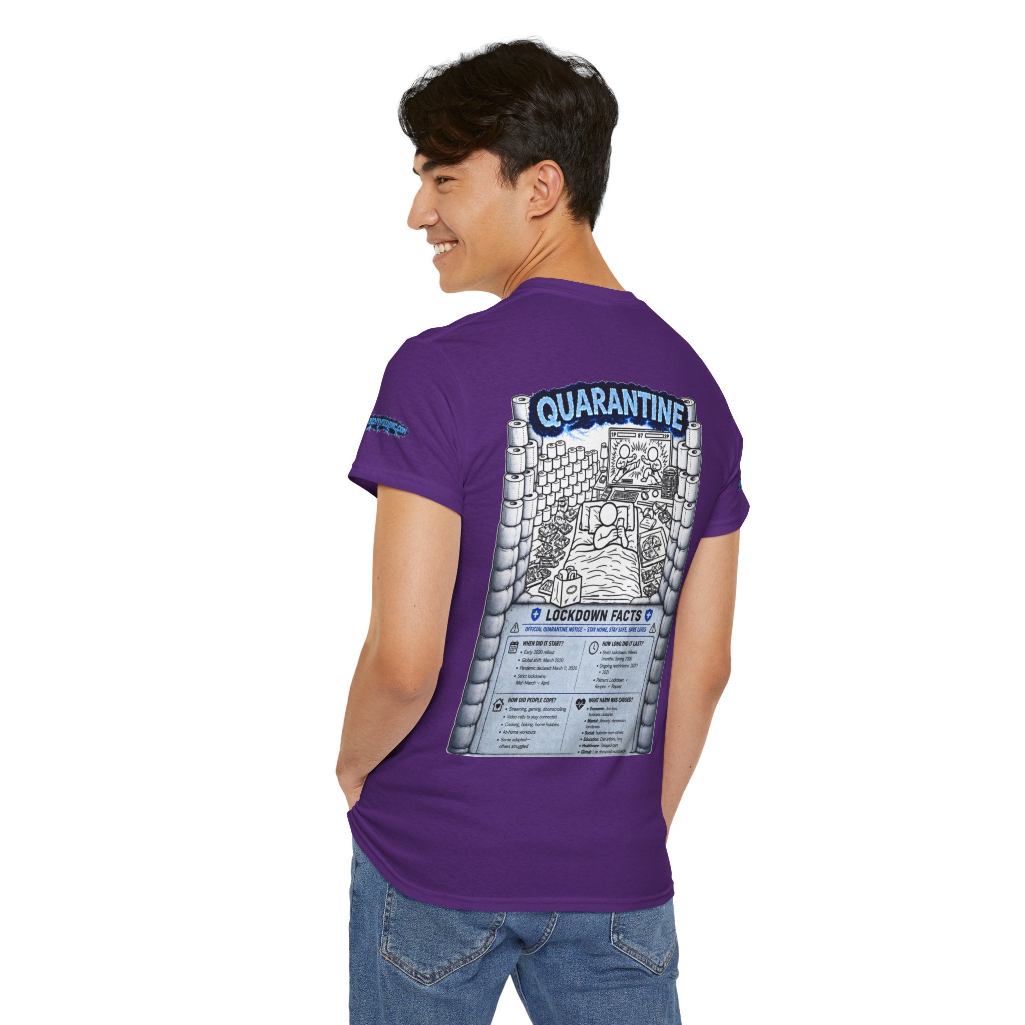 I Survived 2020 — LOCKDOWN S3:E1: Director's Cut Special Edition "Quarantine" Unisex Heavy Cotton Tee