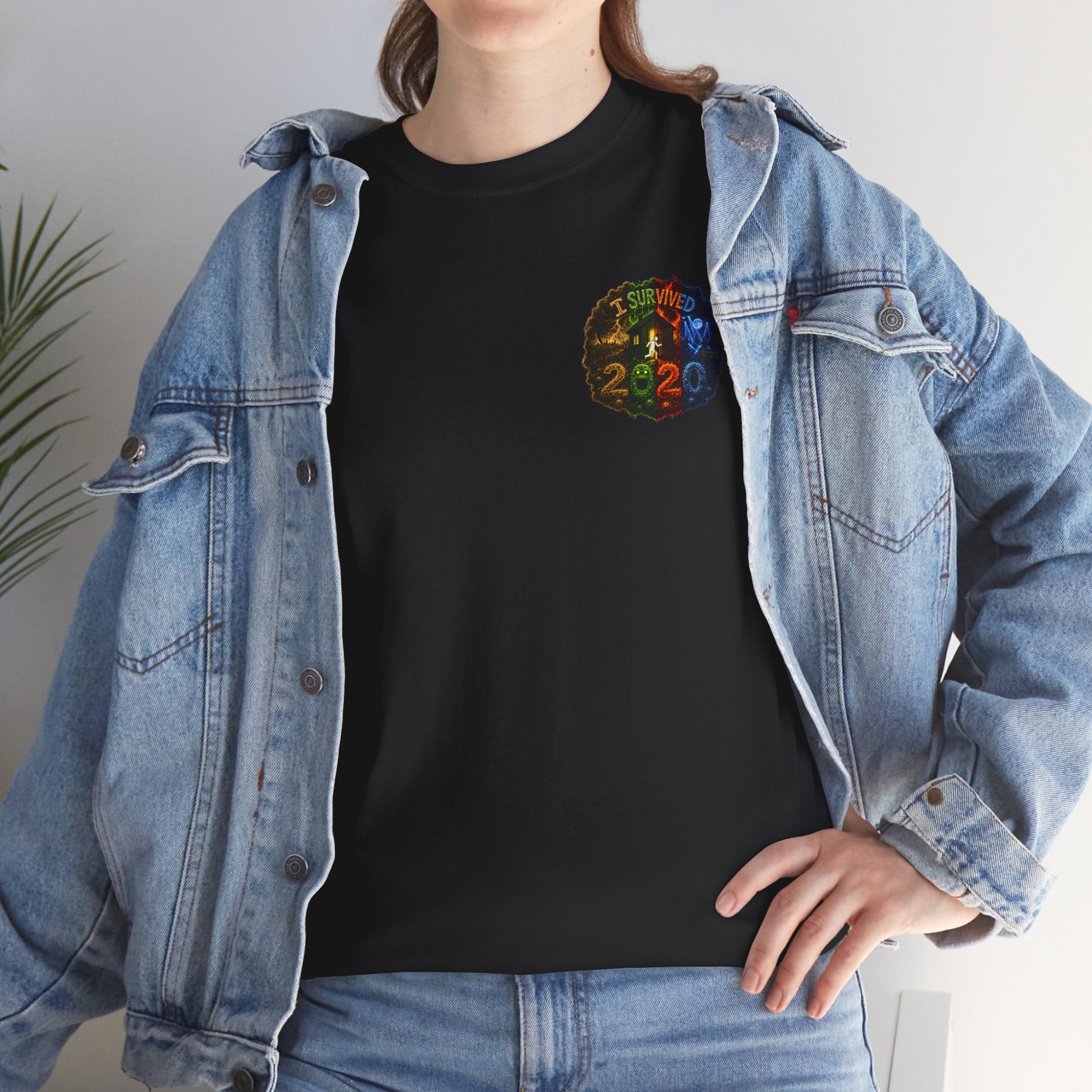 I Survived 2020 — "No Signal" Test Pattern Tee Alien Broadcast Finale Summer Premiere Unisex Heavy Cotton Tee