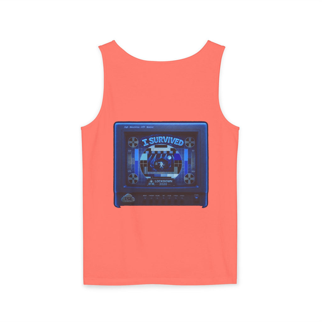 I Survived 2020 — "Please Stand By" Test Pattern Tee Lockdown Special Edition Summer Exclusive Unisex Garment-Dyed Tank Top