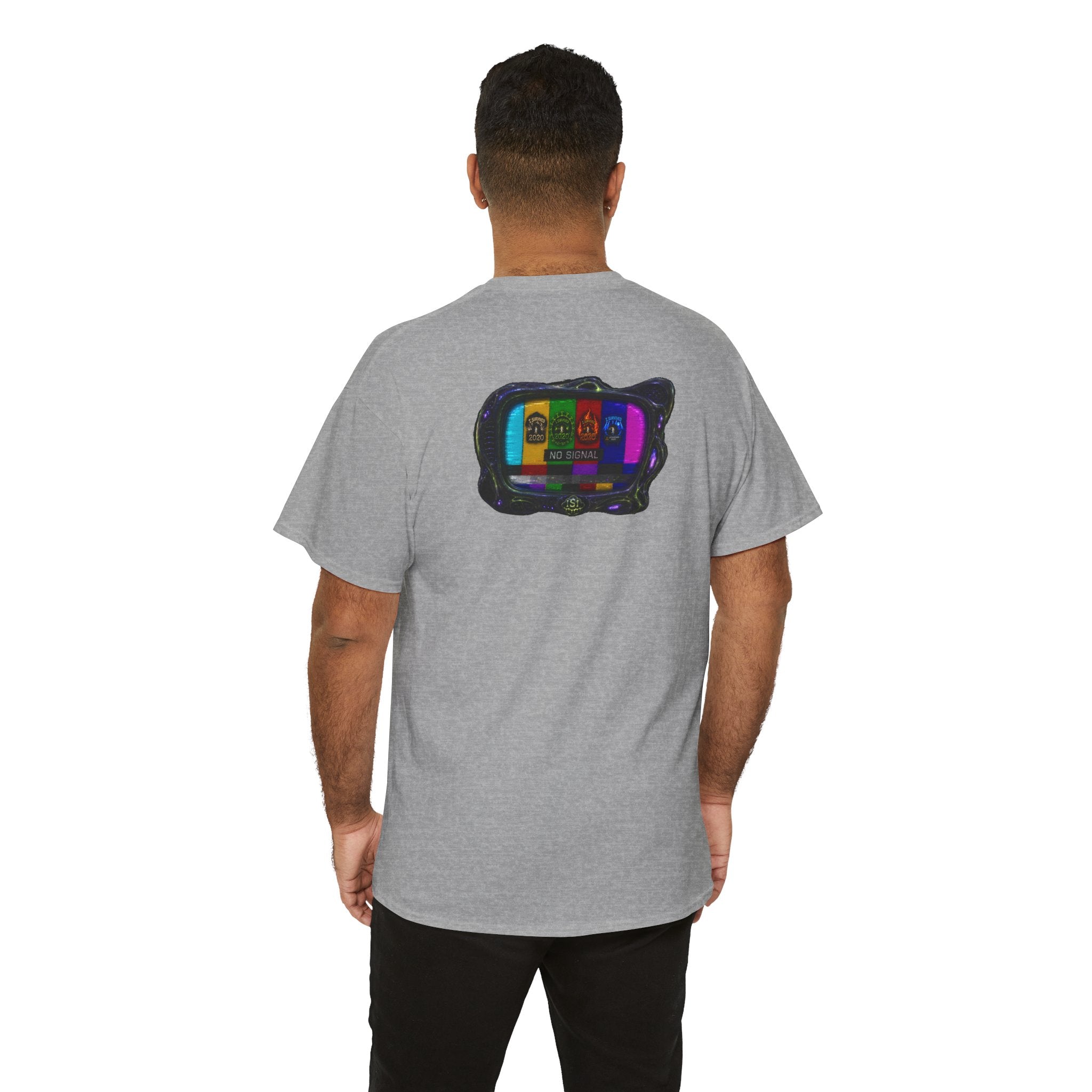 I Survived 2020 — "No Signal" Test Pattern Tee Alien Broadcast Finale Summer Premiere Unisex Heavy Cotton Tee