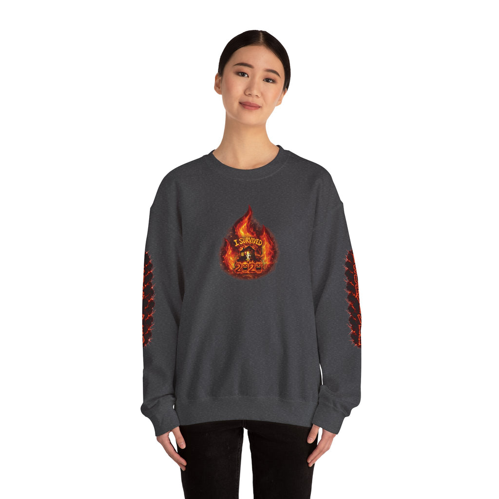 I Survived 2020 — WILDFIRES S2:E1: Director's Cut "Berry Creek" Memorial Unisex Heavy Blend™ Crewneck Sweatshirt