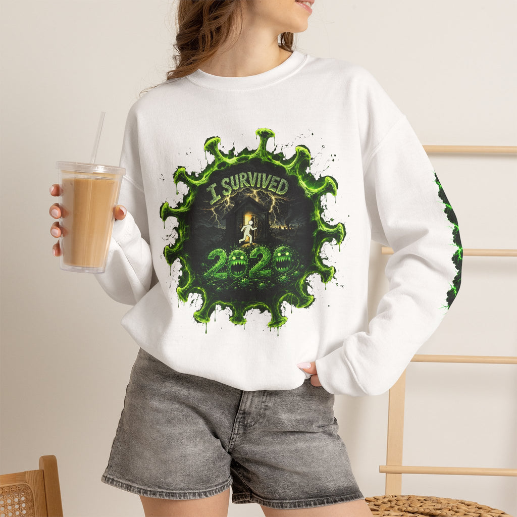 I Survived 2020 — Director's Cut S1:E1 "COVID-19: The Coronavirus" | Pandemic Edition Unisex Heavy Blend™ Crewneck Sweatshirt